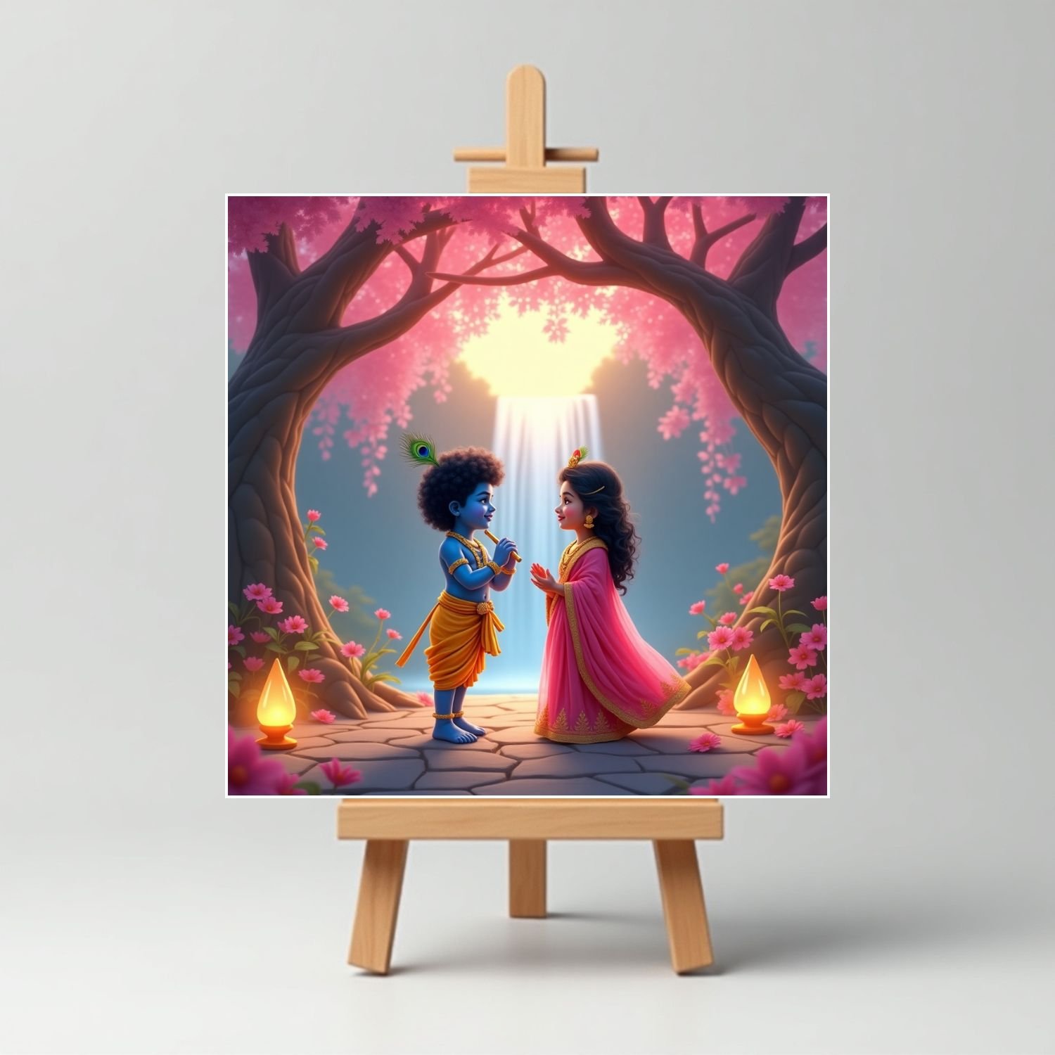 Radha Krishna Mini Painting1