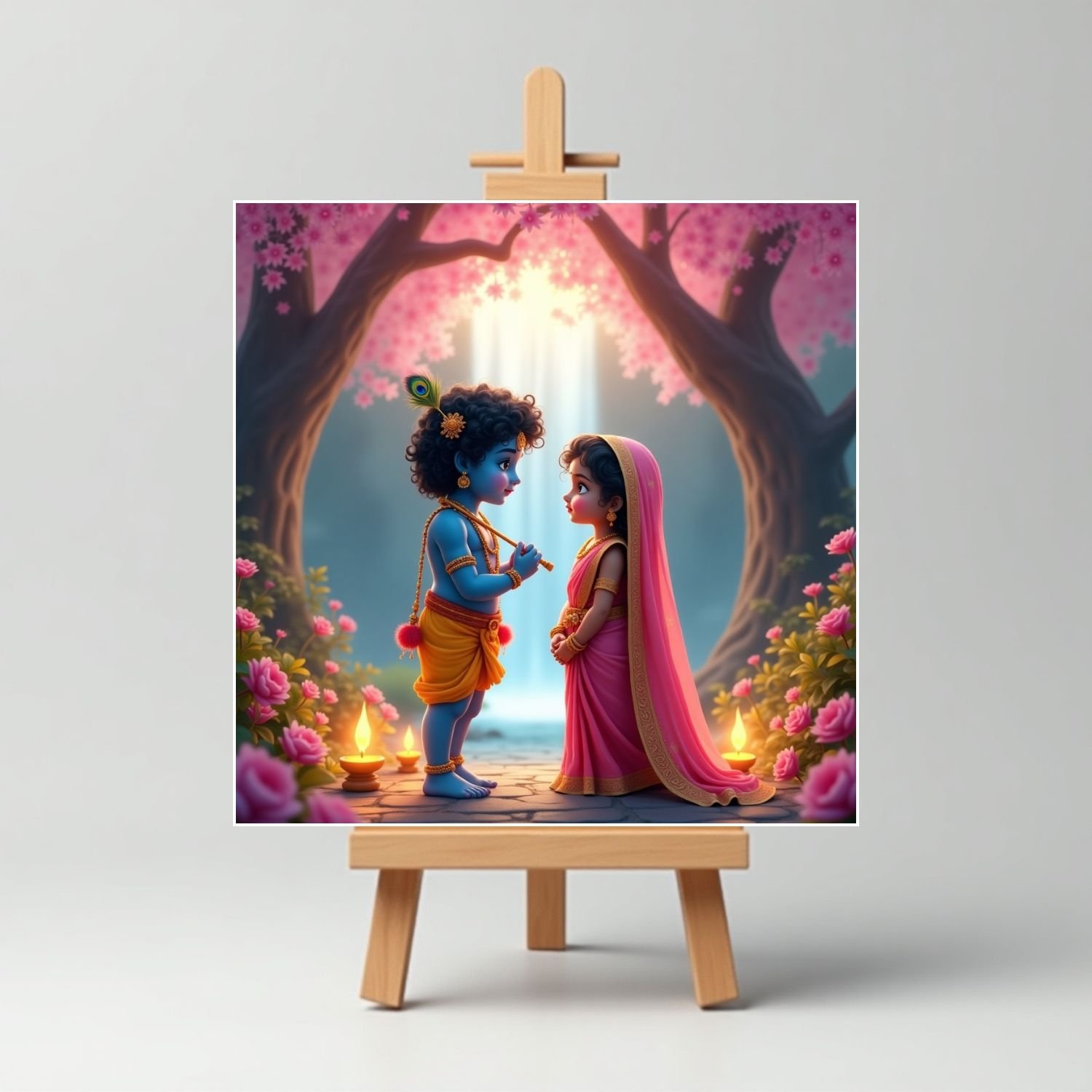 Radha Krishna Mini Painting1