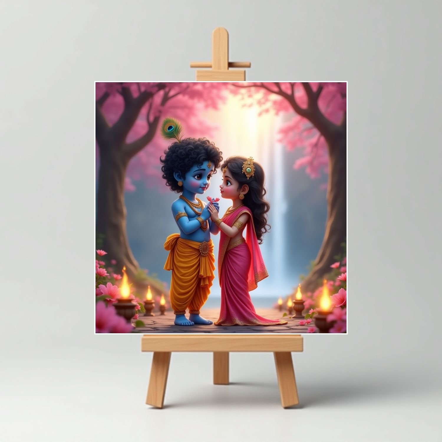 Radha Krishna Mini Painting1