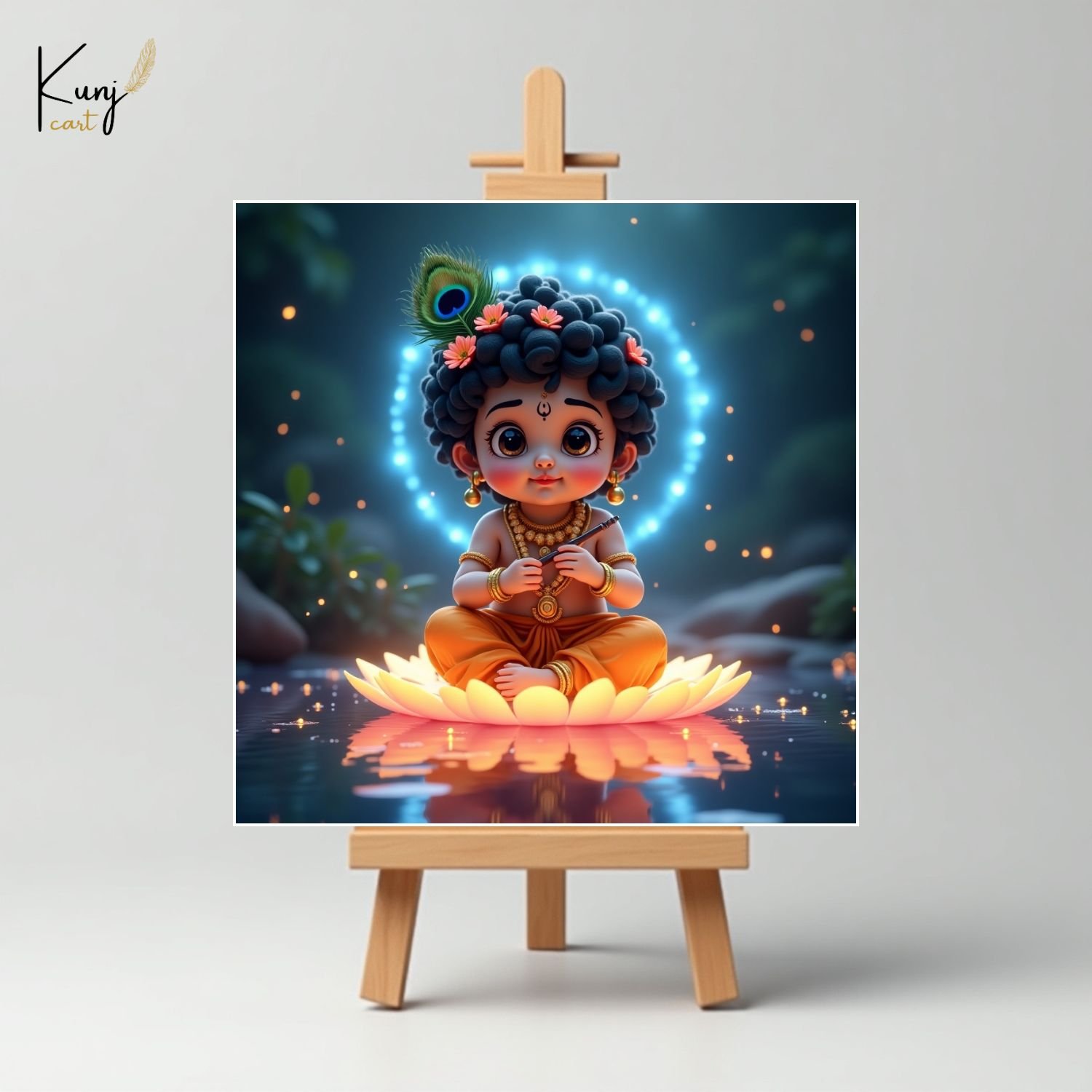 Baby Radha Krishna Mini Canvas Painting 6