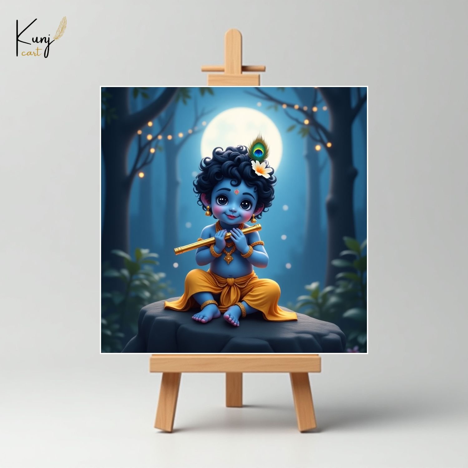 Baby Radha Krishna Mini Canvas Painting 6