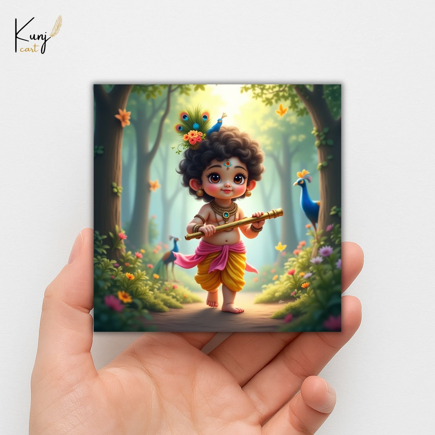 Baby Radha Krishna Mini Canvas Painting 6