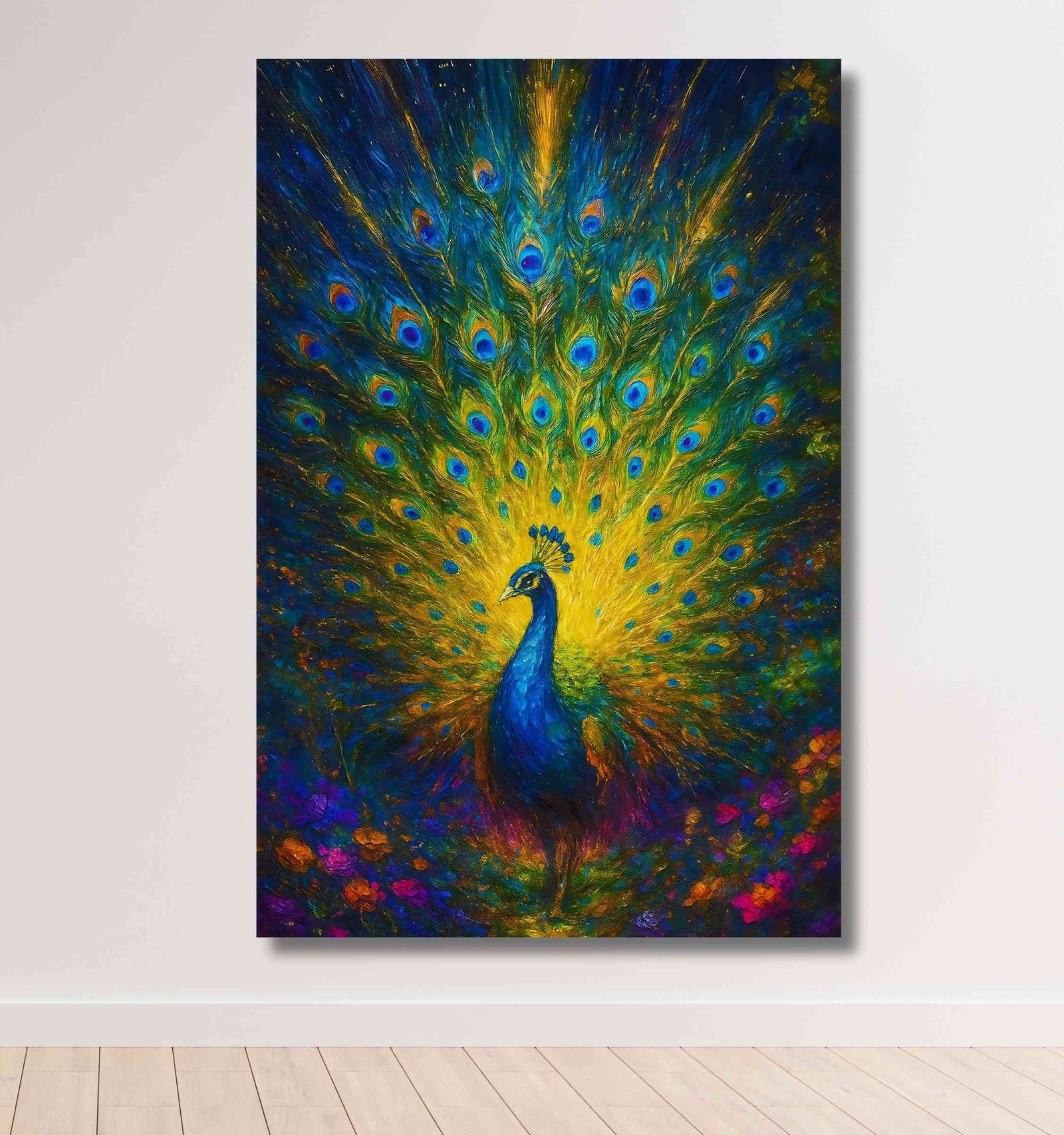 CANVAS Peacock Painting For Wall Vastu1