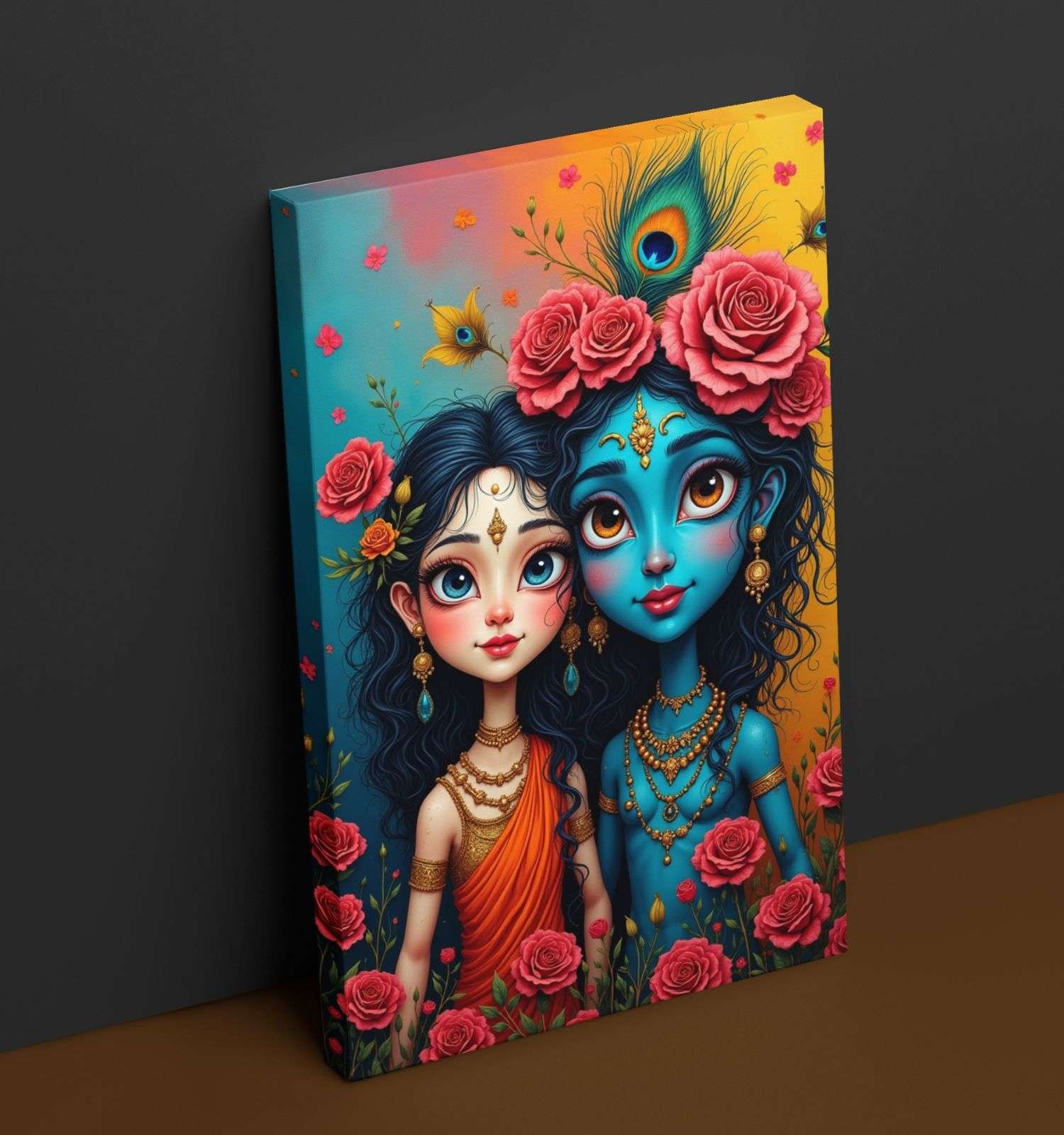 Decorative Radha Krishna canvas1