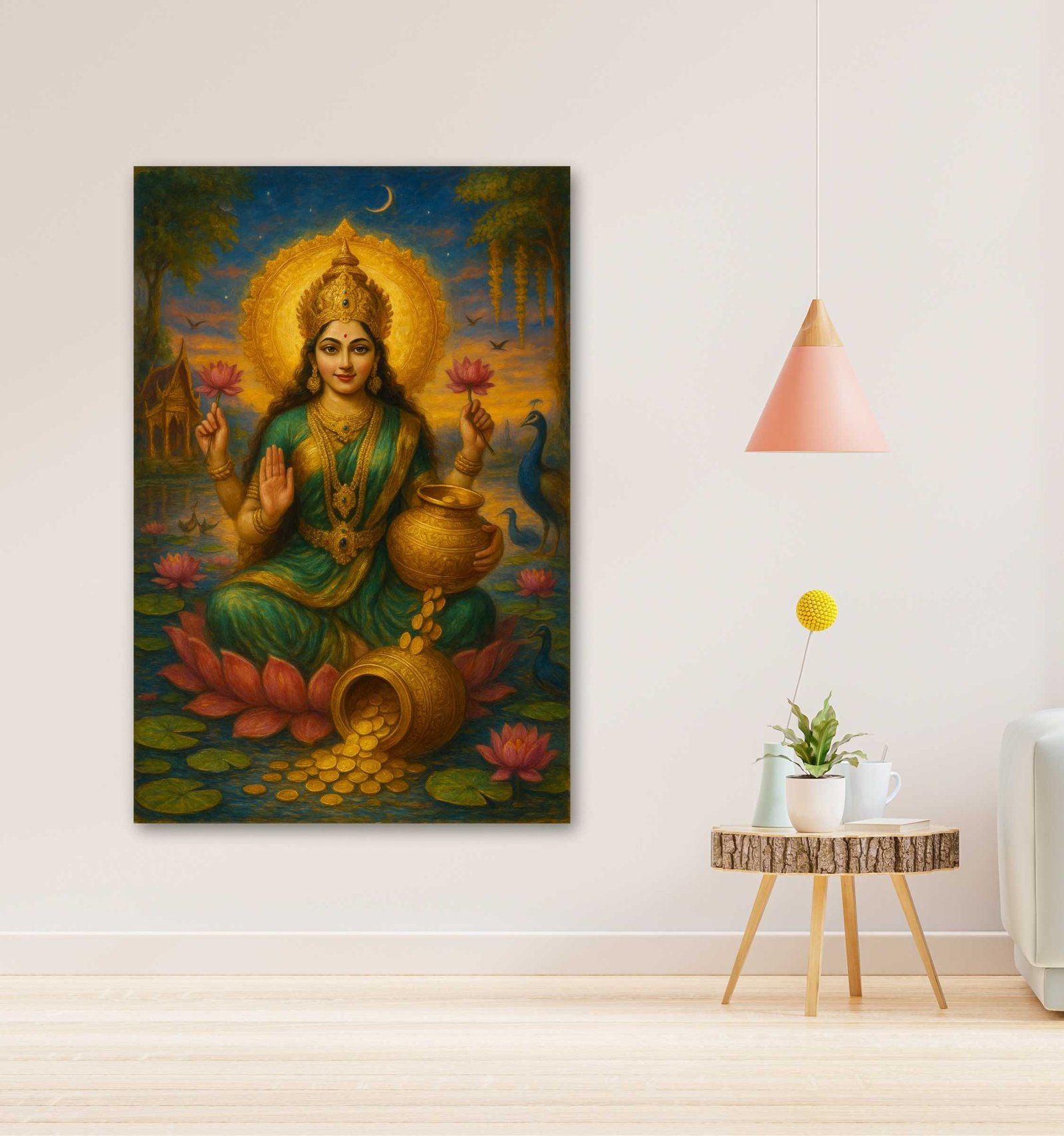 Devi lakshmi wall painting by KunjCart1