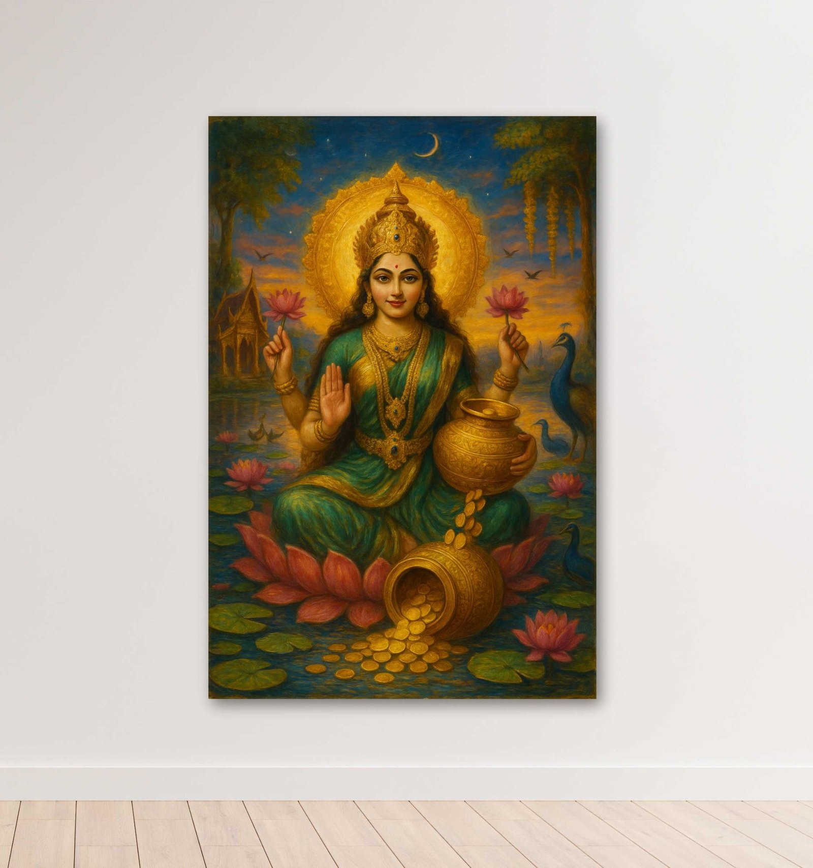 Devi lakshmi wall painting by KunjCart1