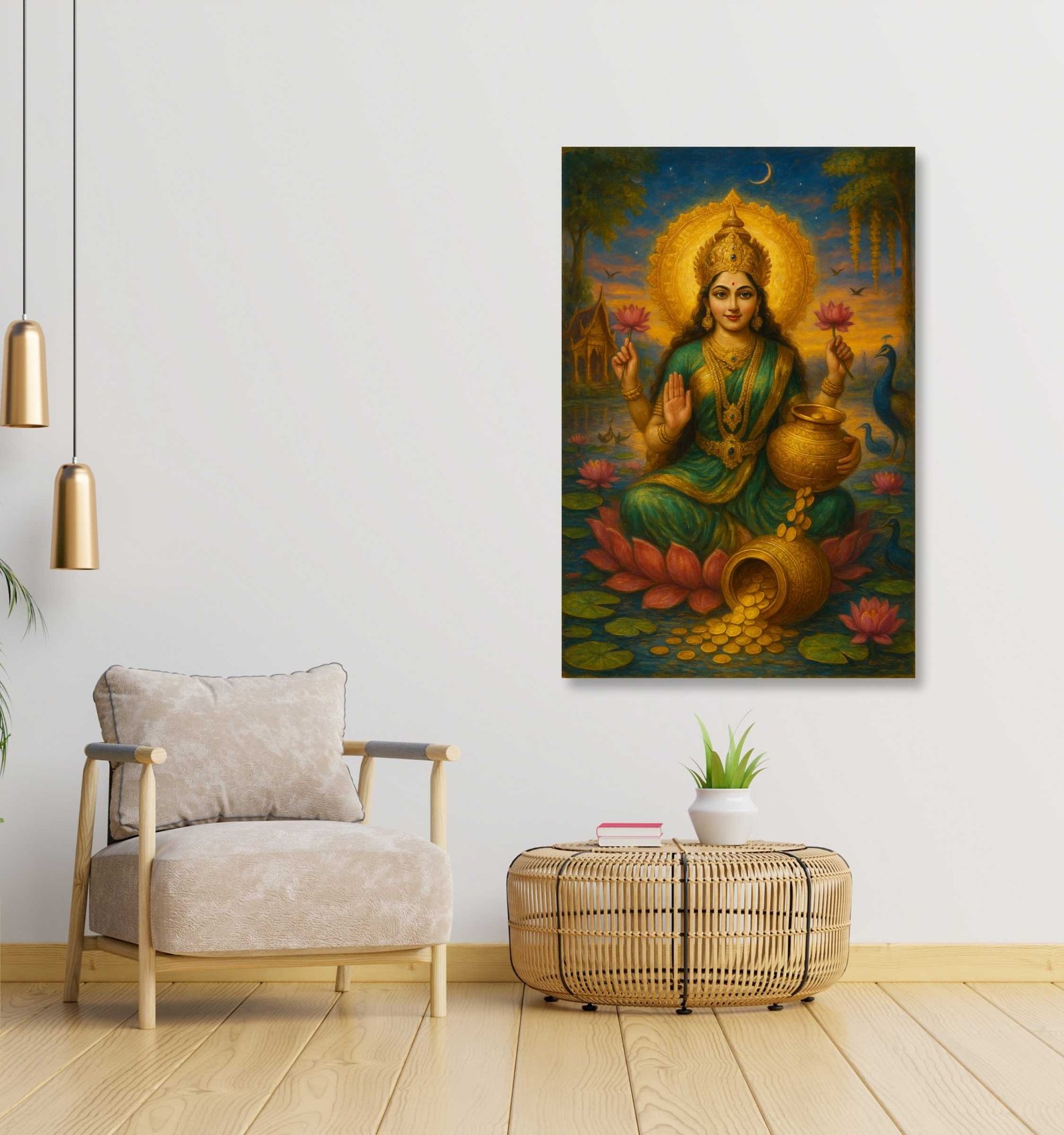 Devi lakshmi wall painting by KunjCart1