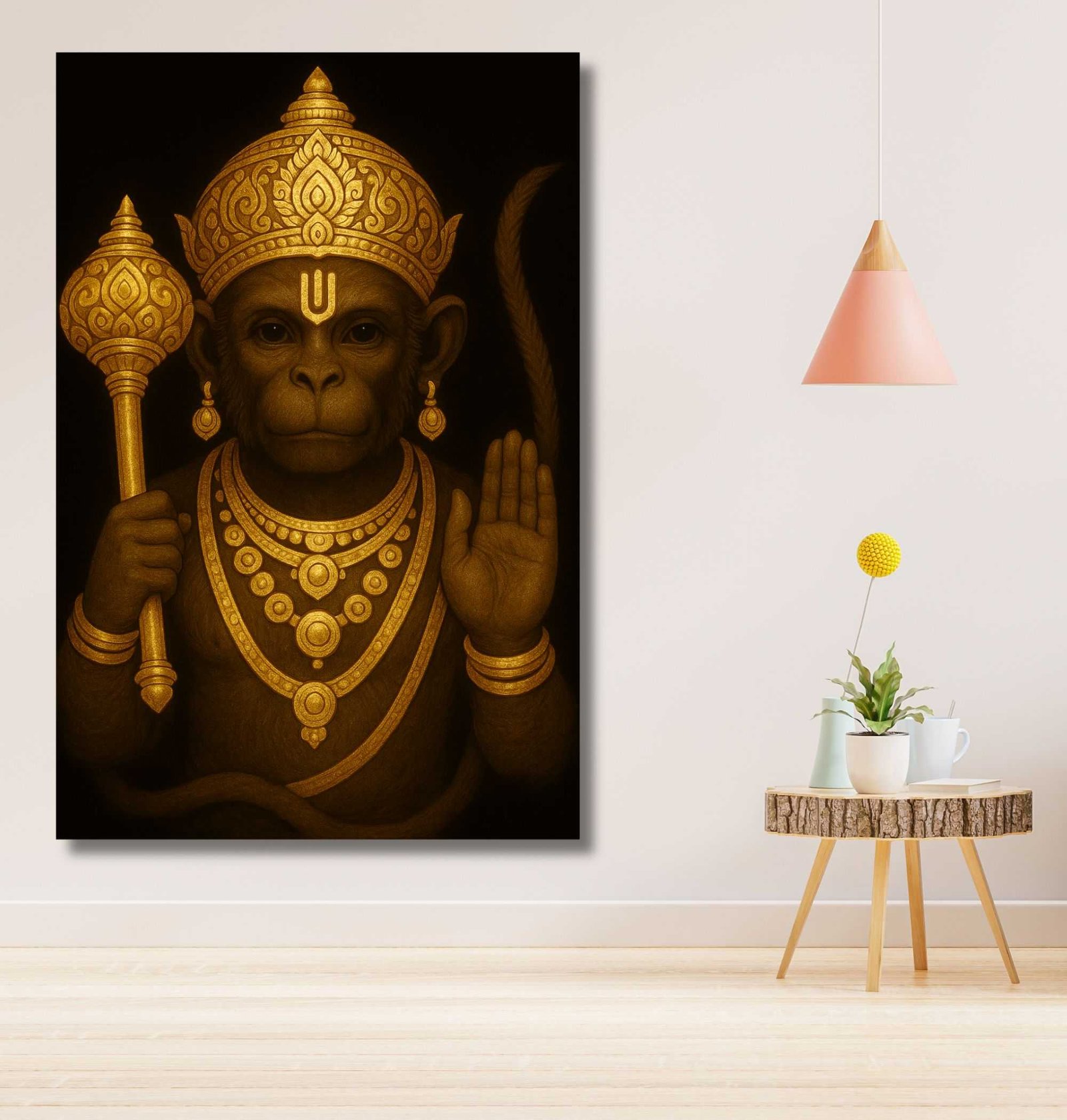 Gold Foil Hanuman Painting2