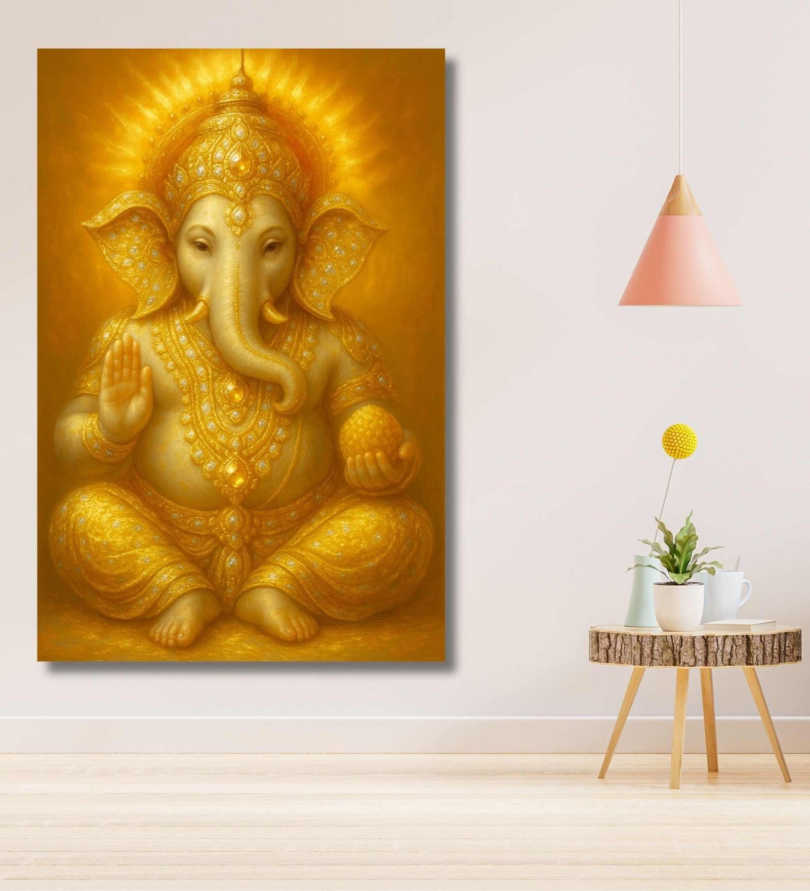 Golden Ganesha Painting 1