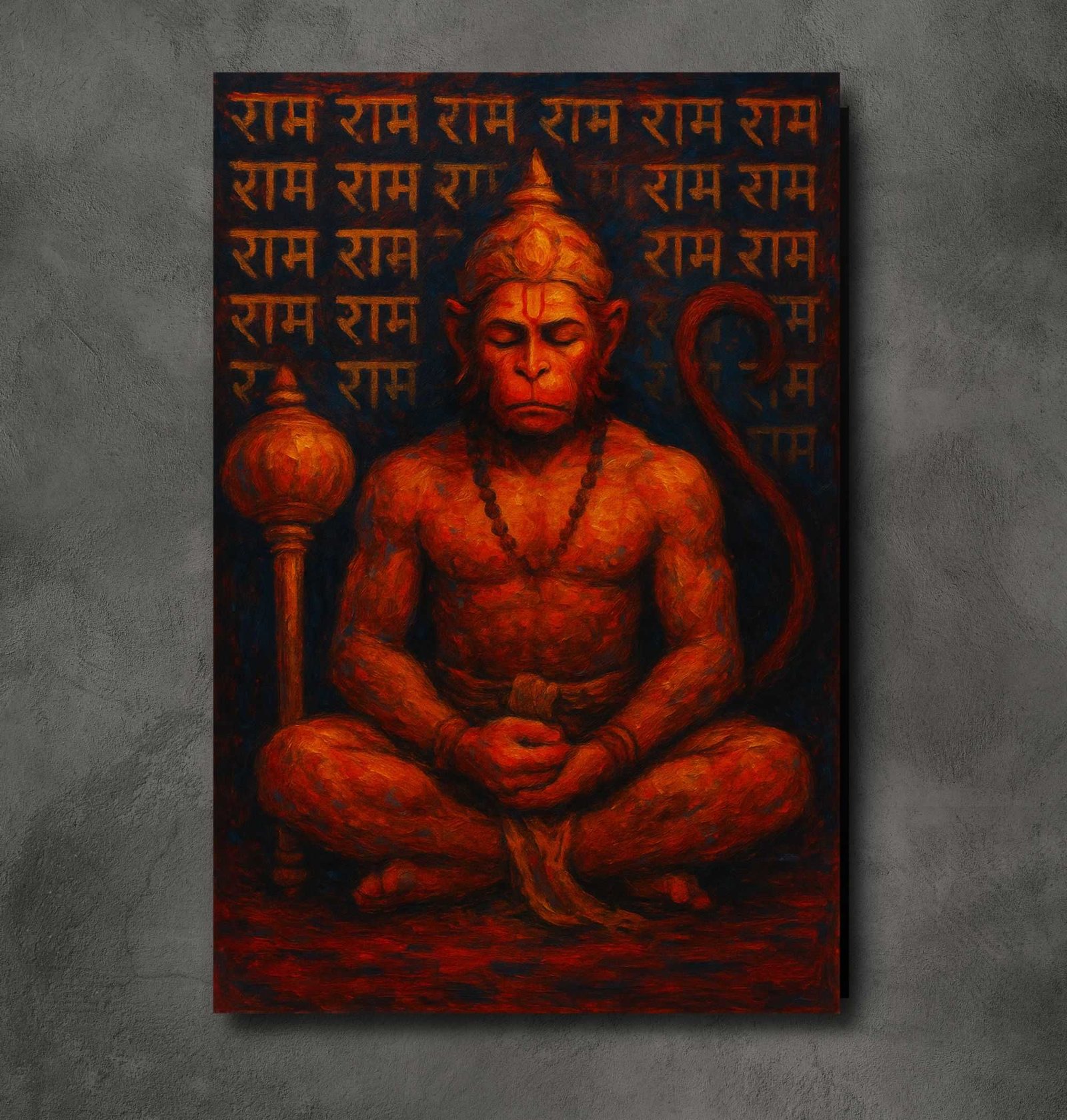 Hanuman Oil Painting1