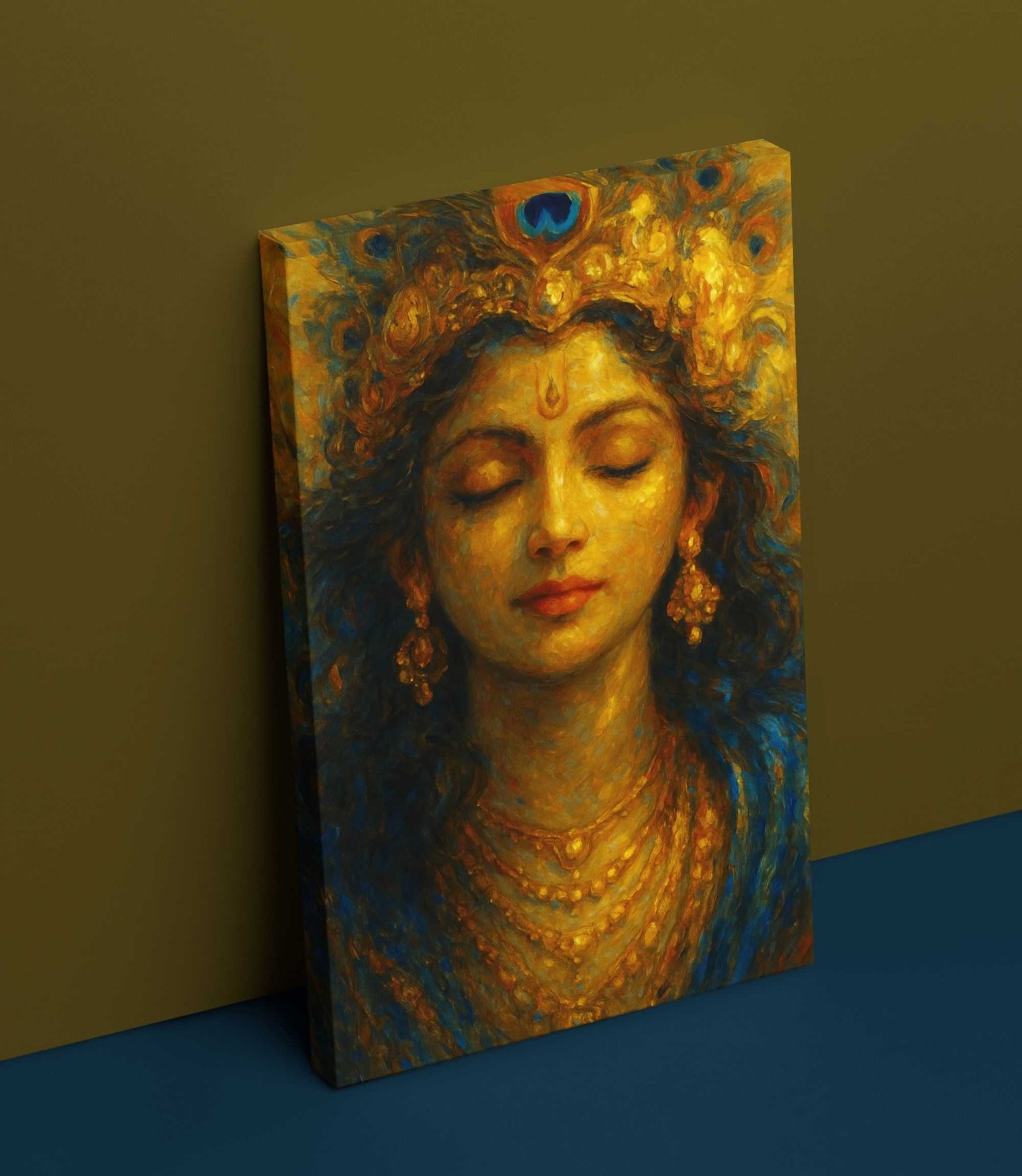 Krishna canvas wall painting by kunjcart2