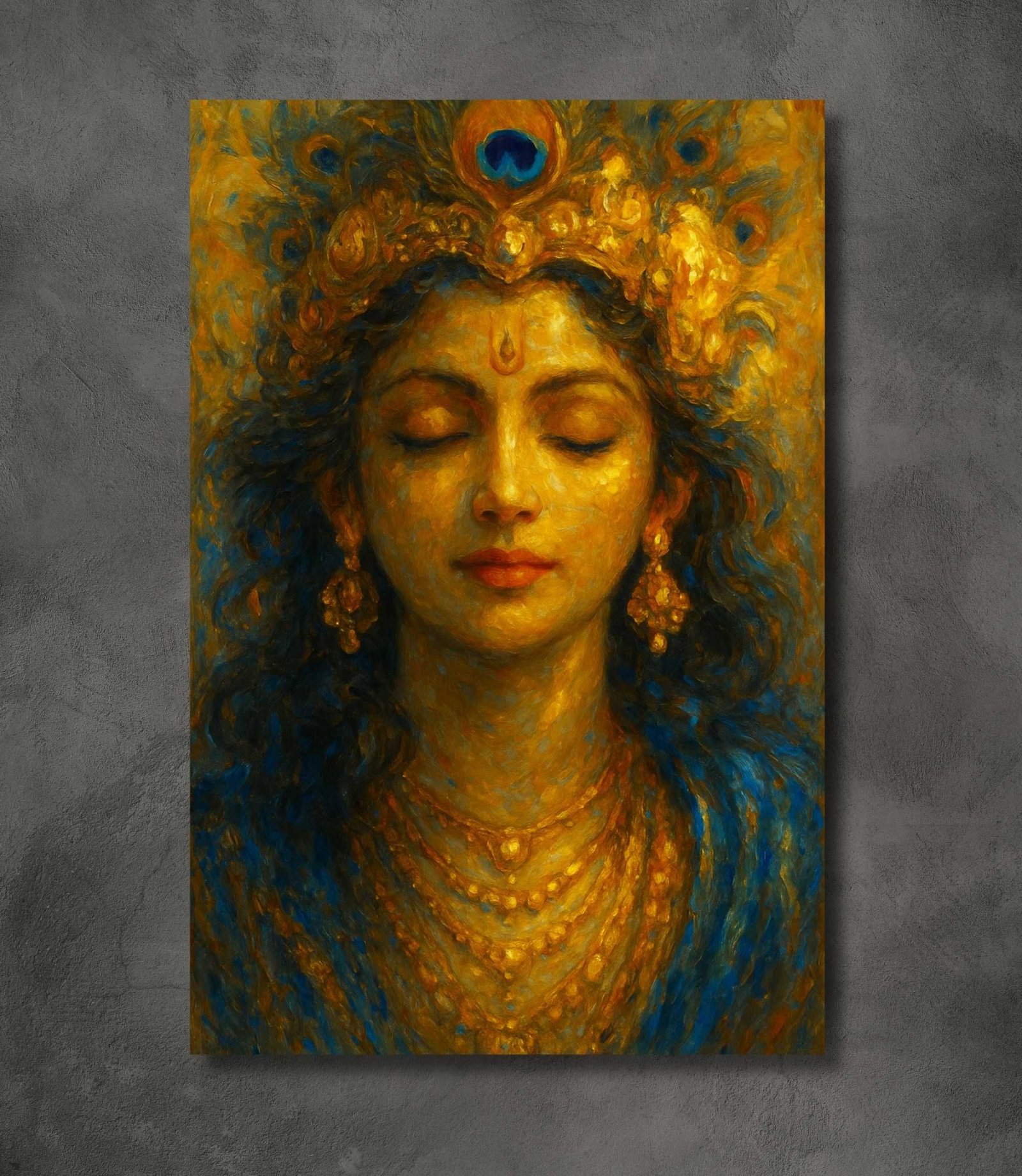 Krishna canvas wall painting by kunjcart2