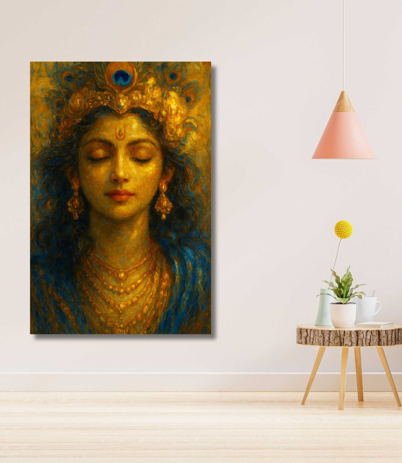 Krishna canvas wall painting by kunjcart2