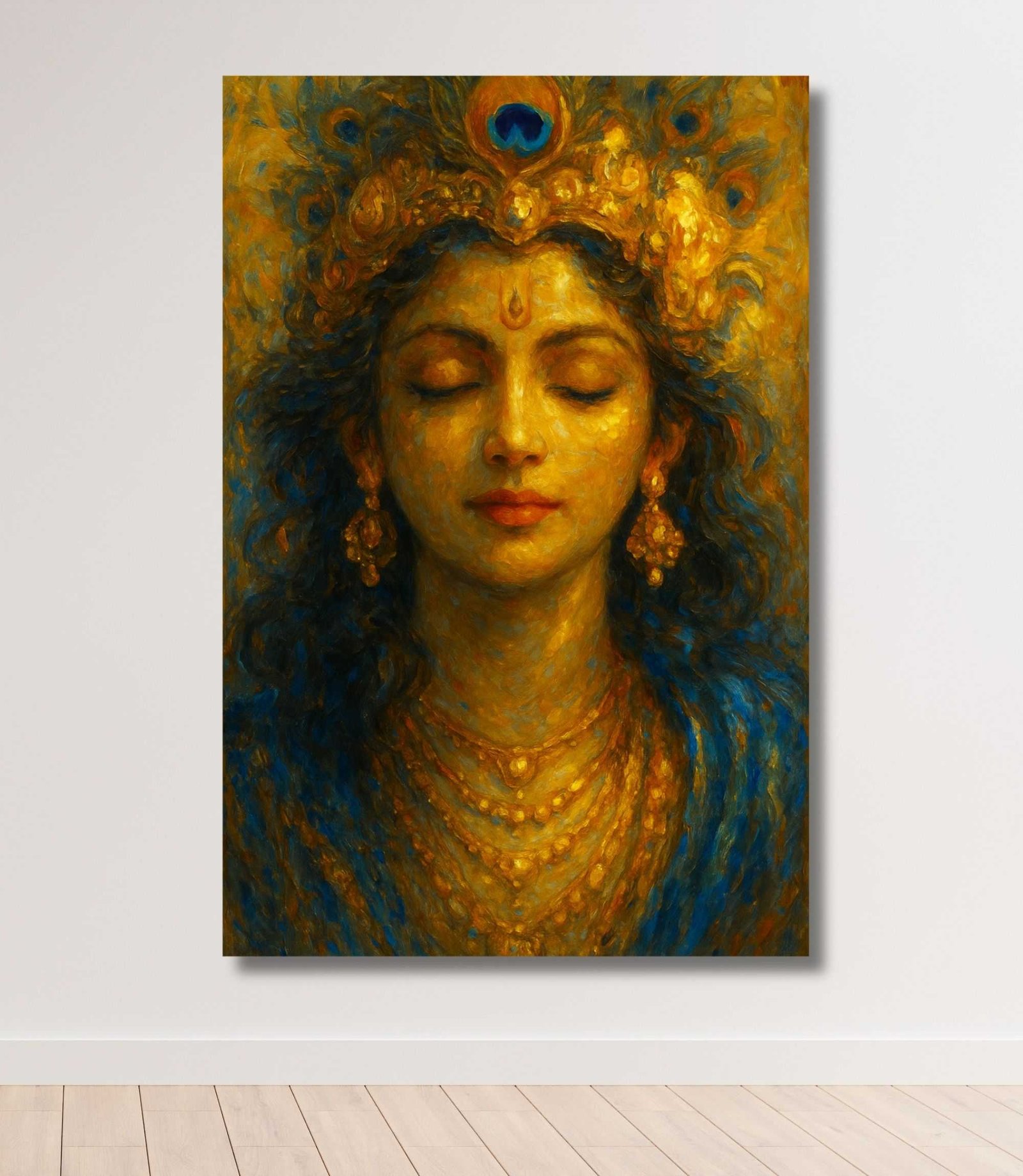 Krishna canvas wall painting by kunjcart2