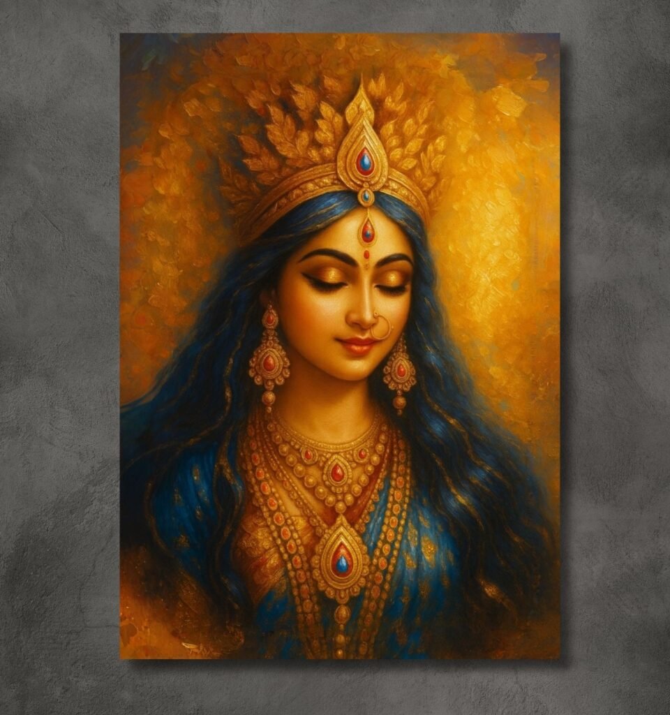 Maa durga canvas painting1