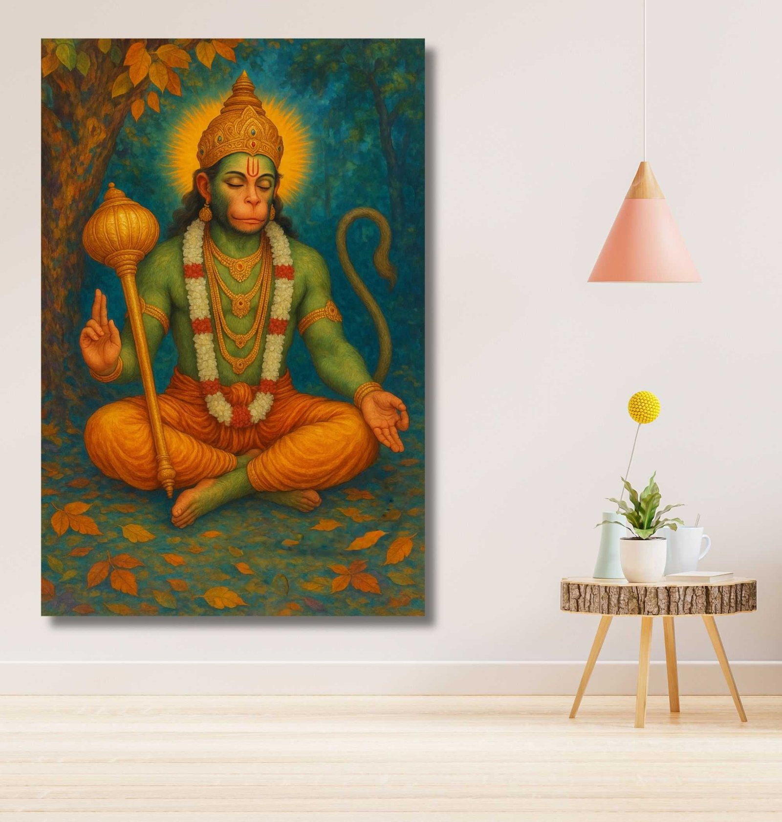 Meditation Lord Hanuman Painting1