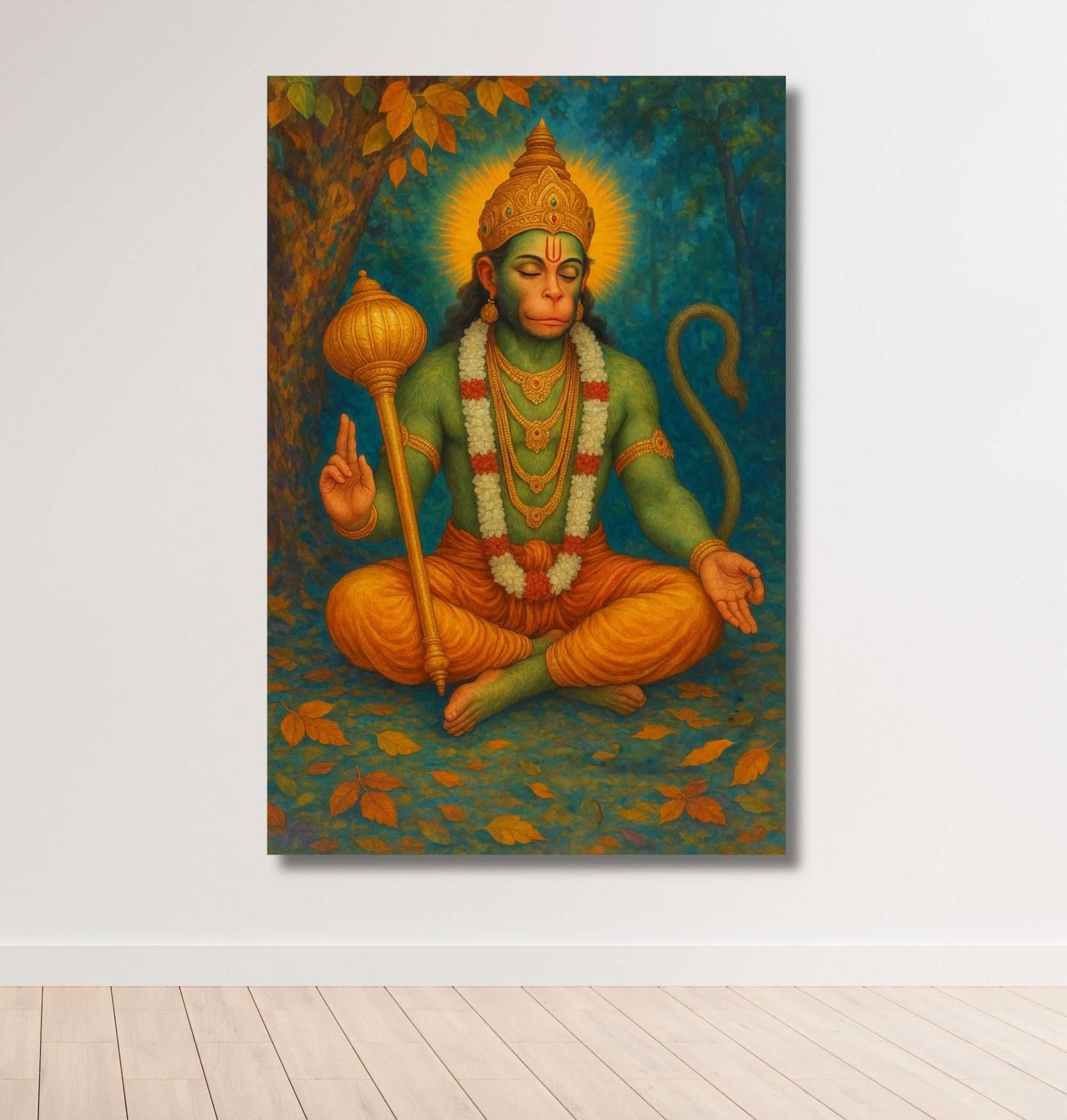 Meditation Lord Hanuman Painting1