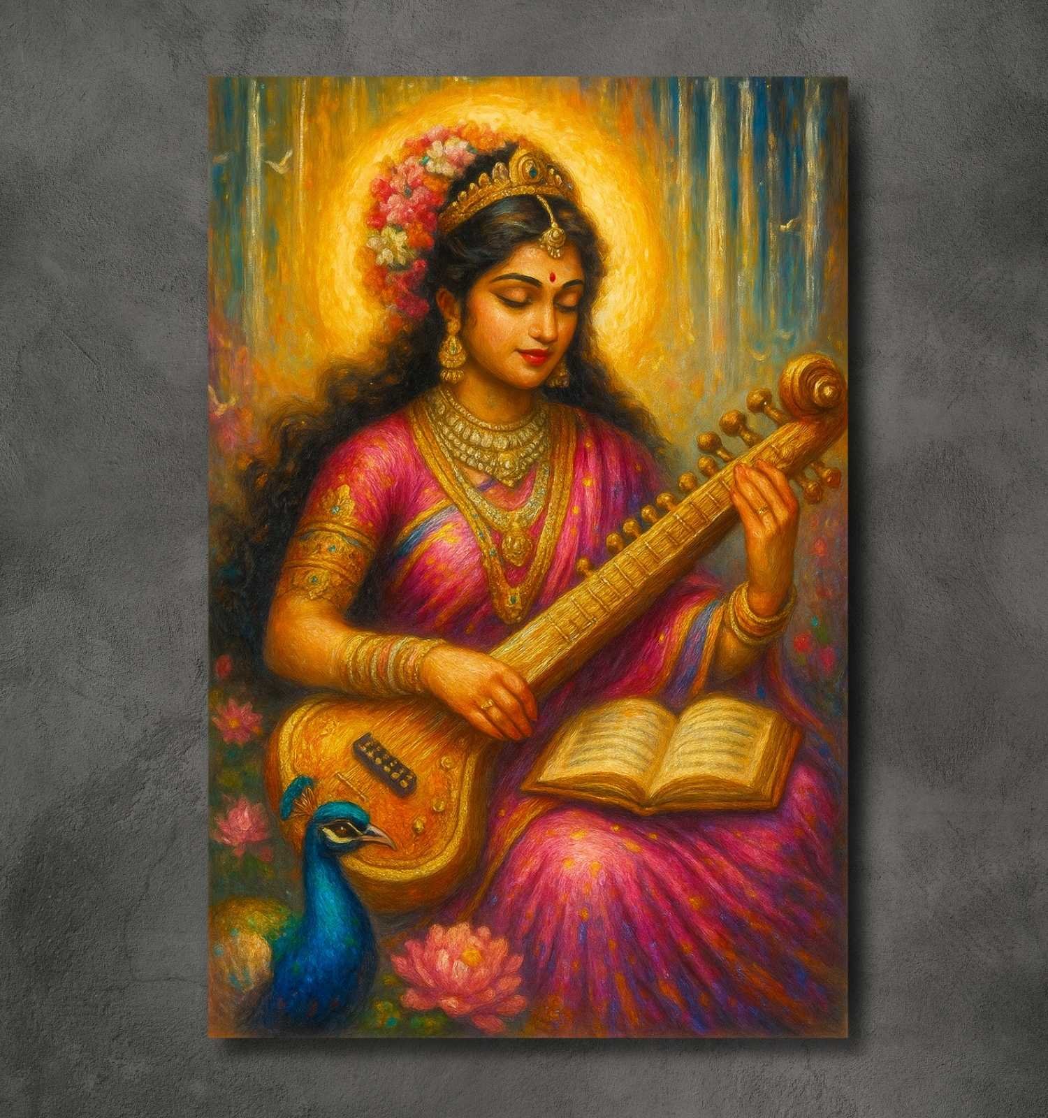 Modern Saraswati Painting BY KUNJCART1