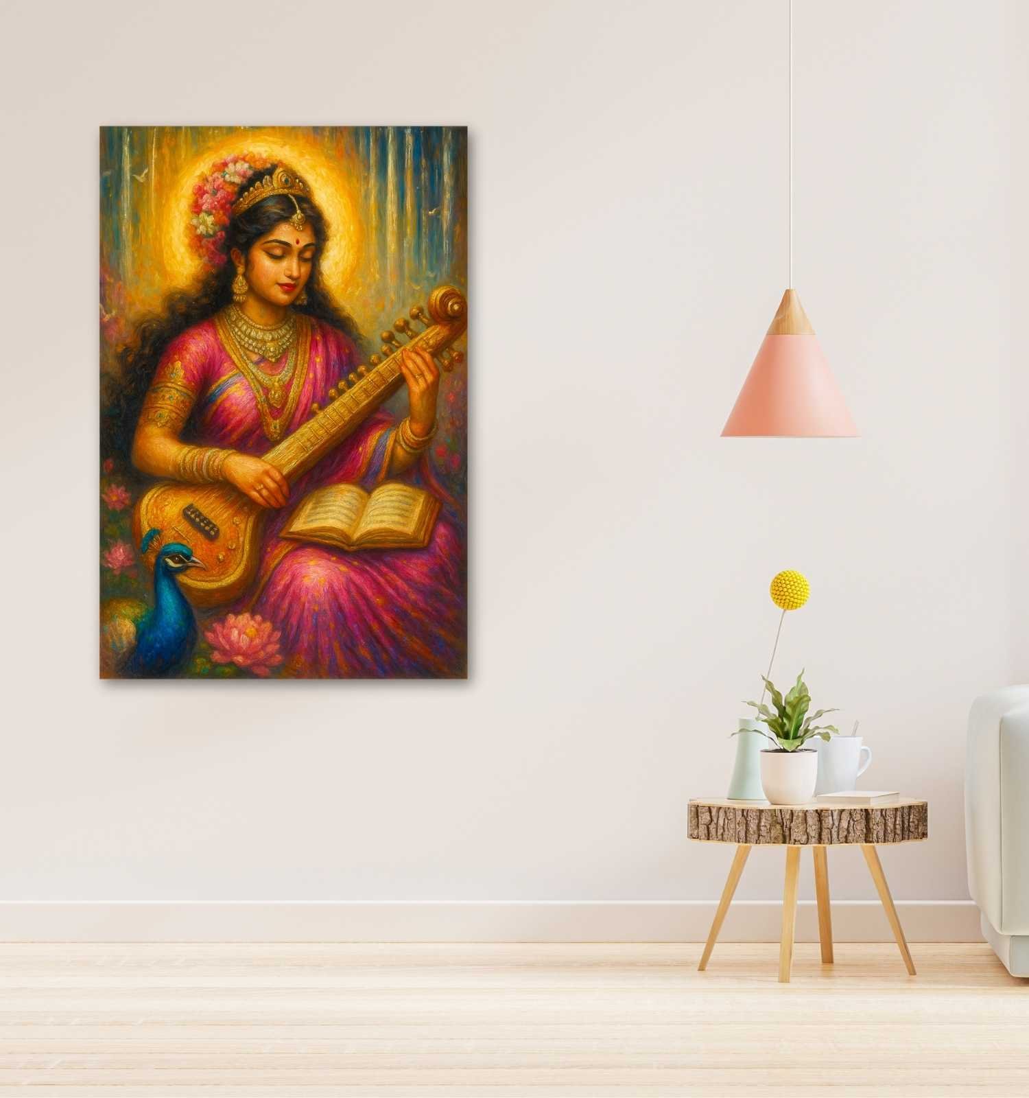 Modern Saraswati Painting BY KUNJCART1