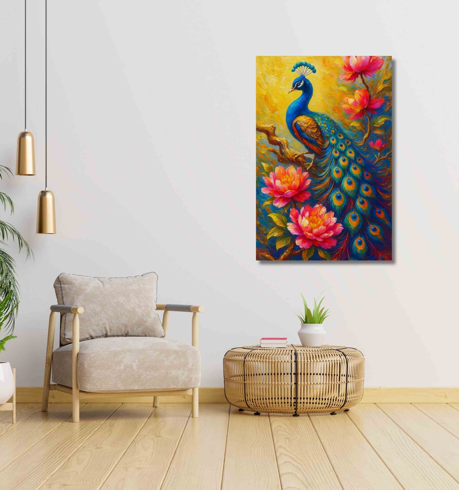 Peacock Painting For Wall Vastu for home decor1