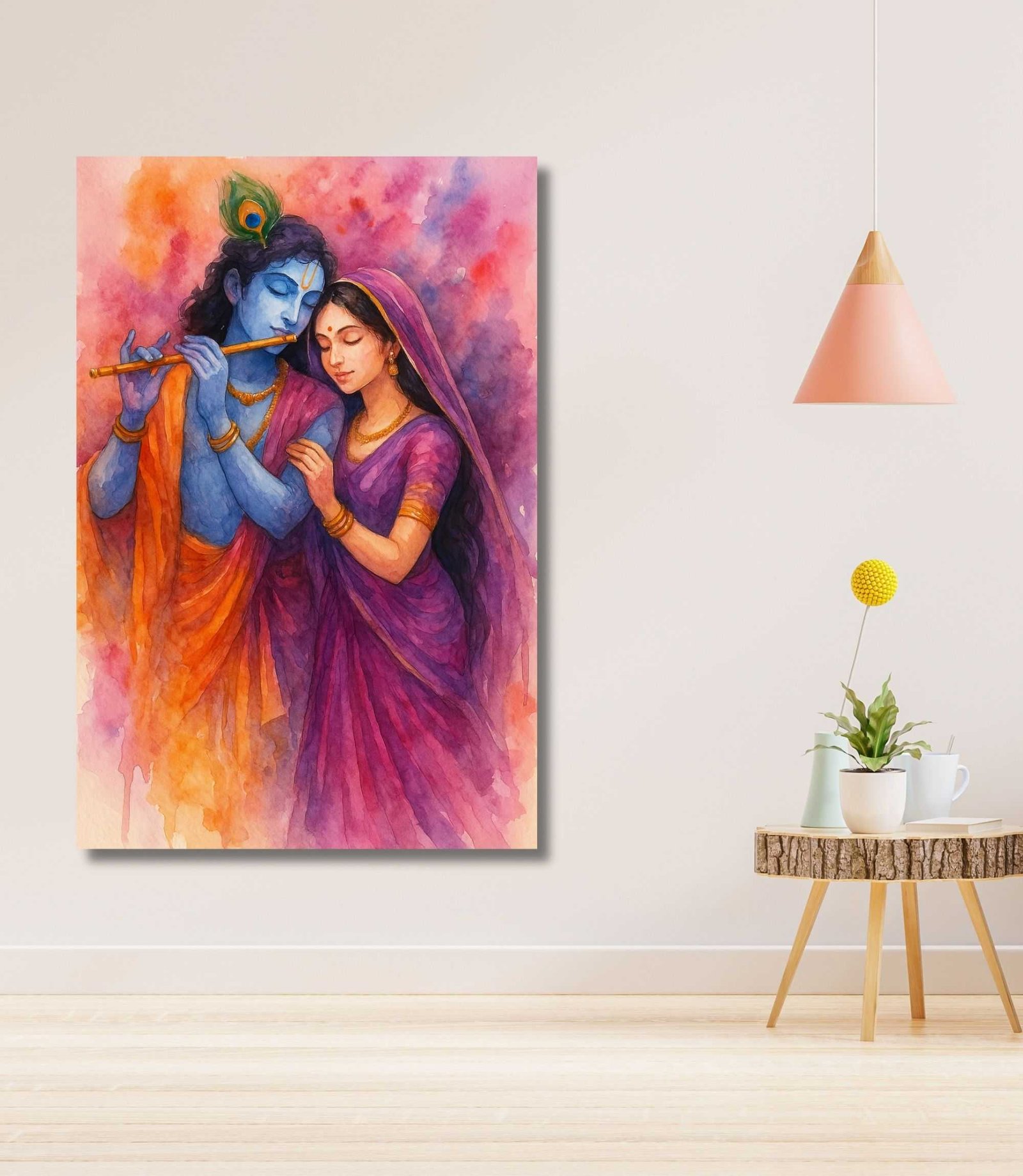 Radha Krishna Canvas Painting By KunjCart1