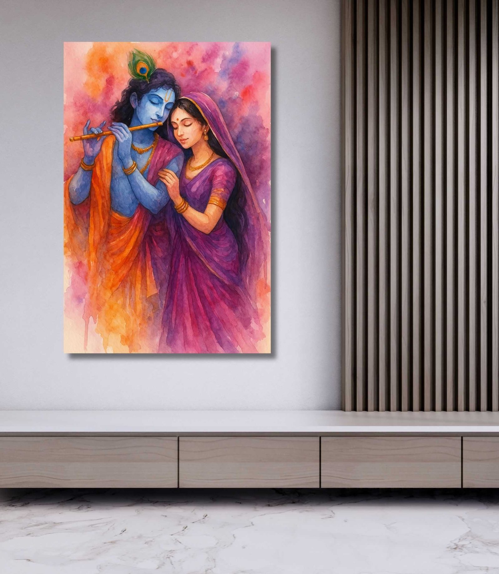 Radha Krishna Canvas Painting By KunjCart1