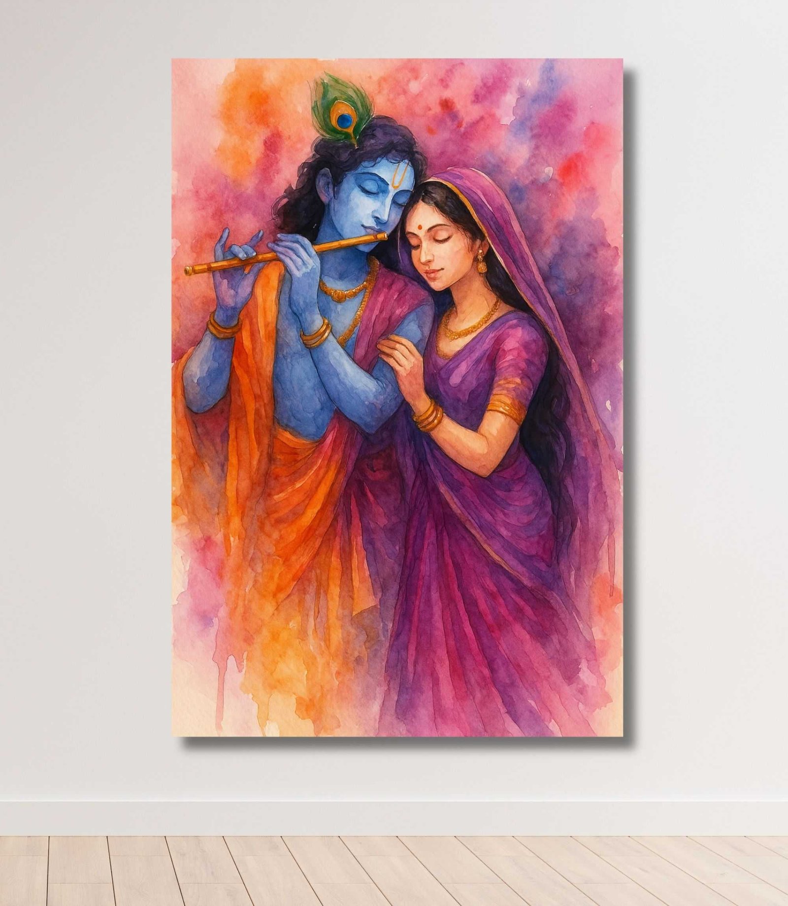 Radha Krishna Canvas Painting By KunjCart1