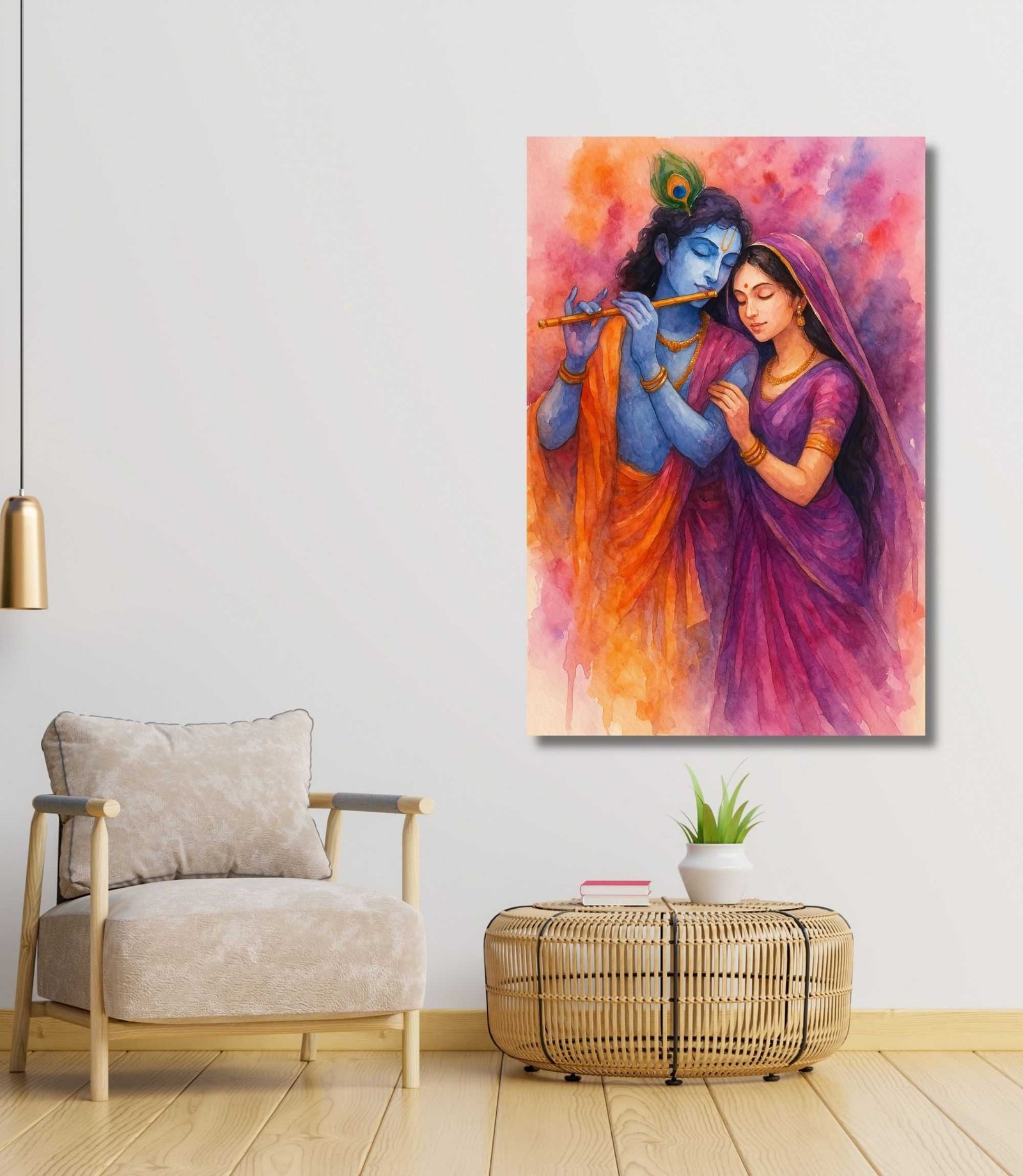 Radha Krishna Canvas Painting By KunjCart1