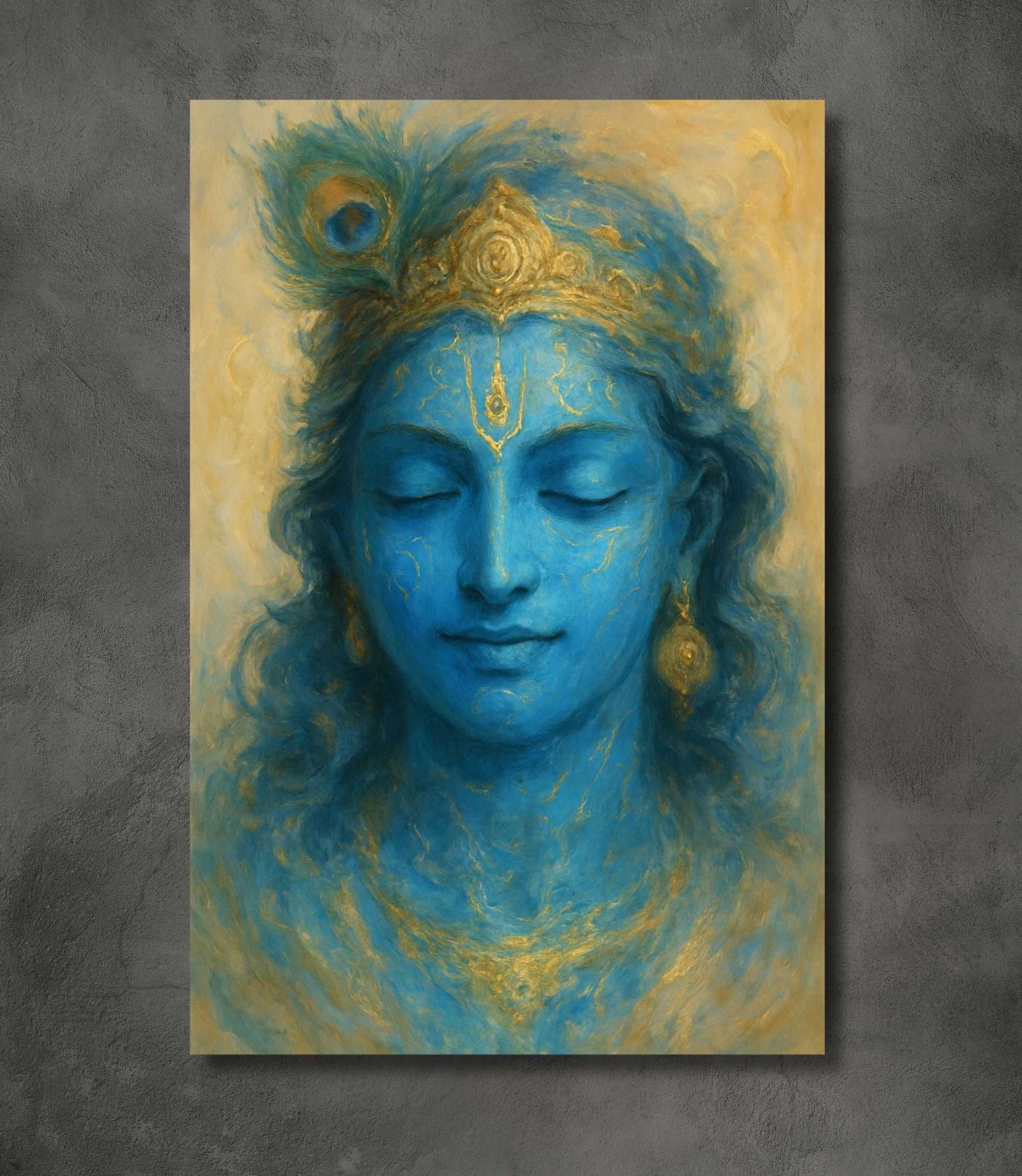 Radha Krishna canvas art for sale by Kunjcart1