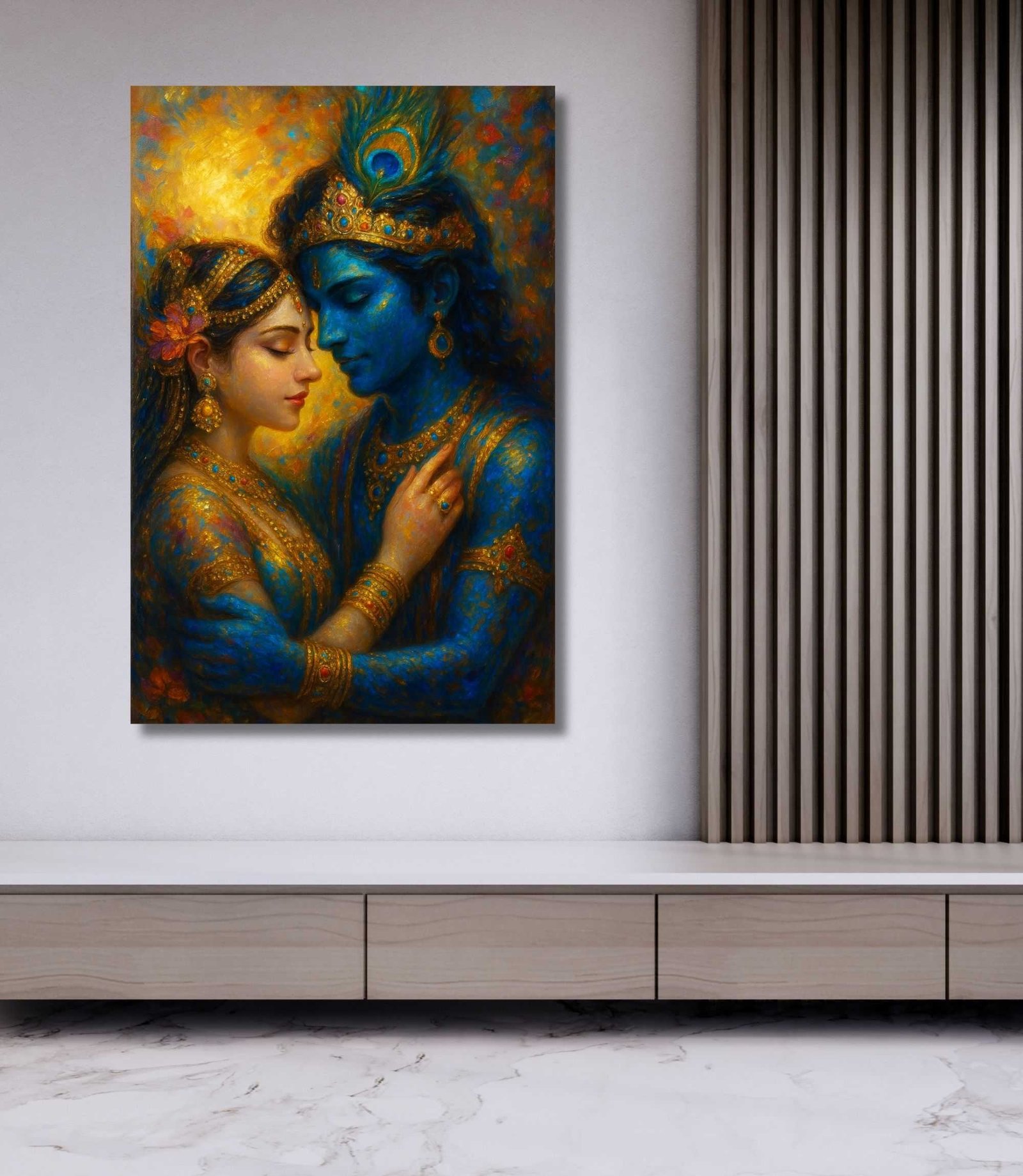 Radha Krishna framed painting2