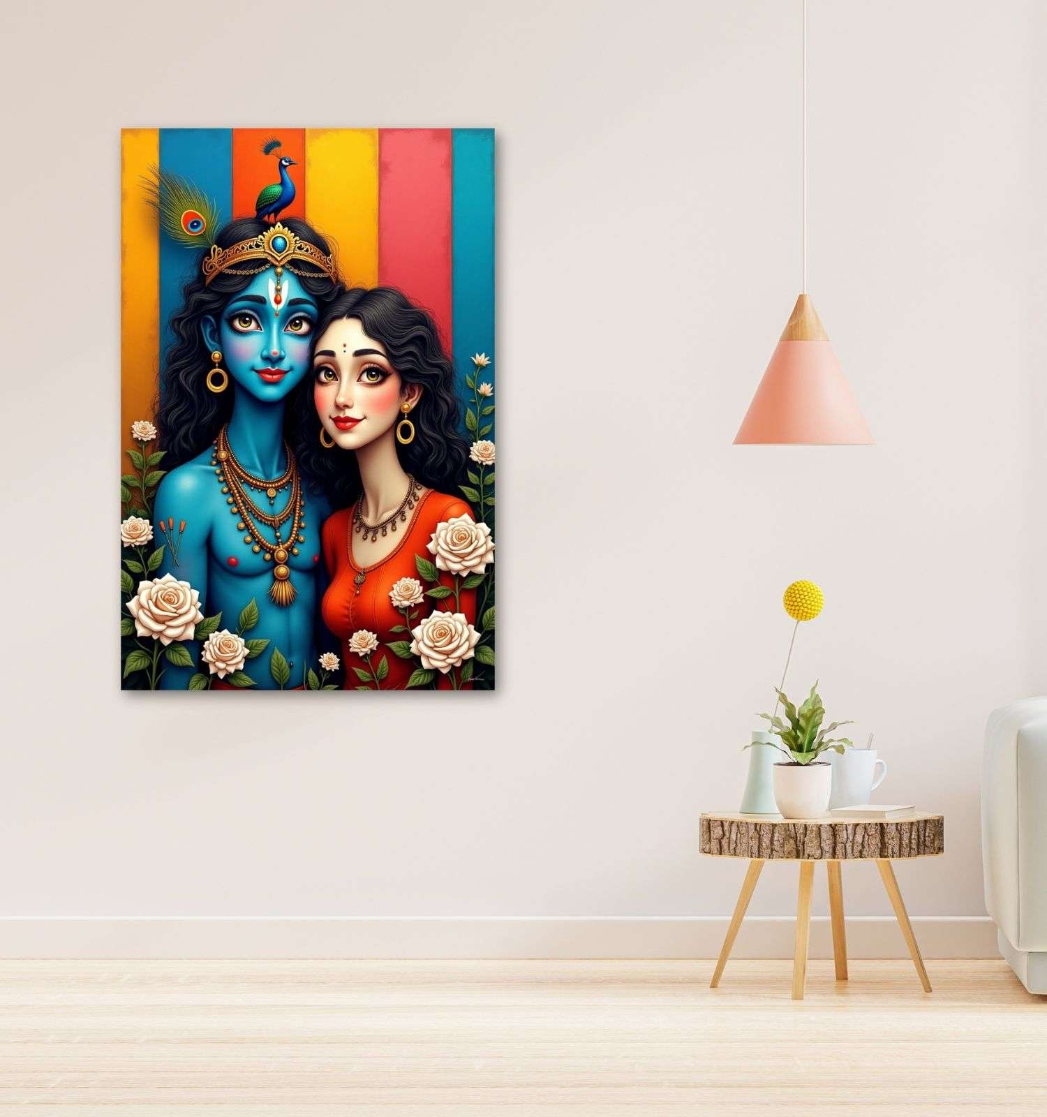 Radha Krishna love painting1