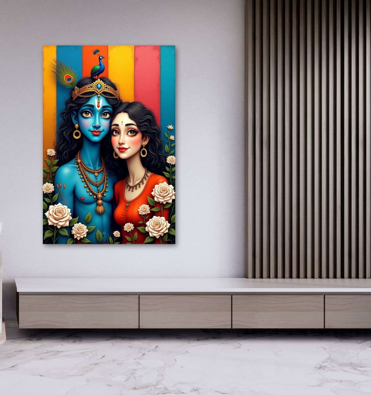 Radha Krishna love painting1