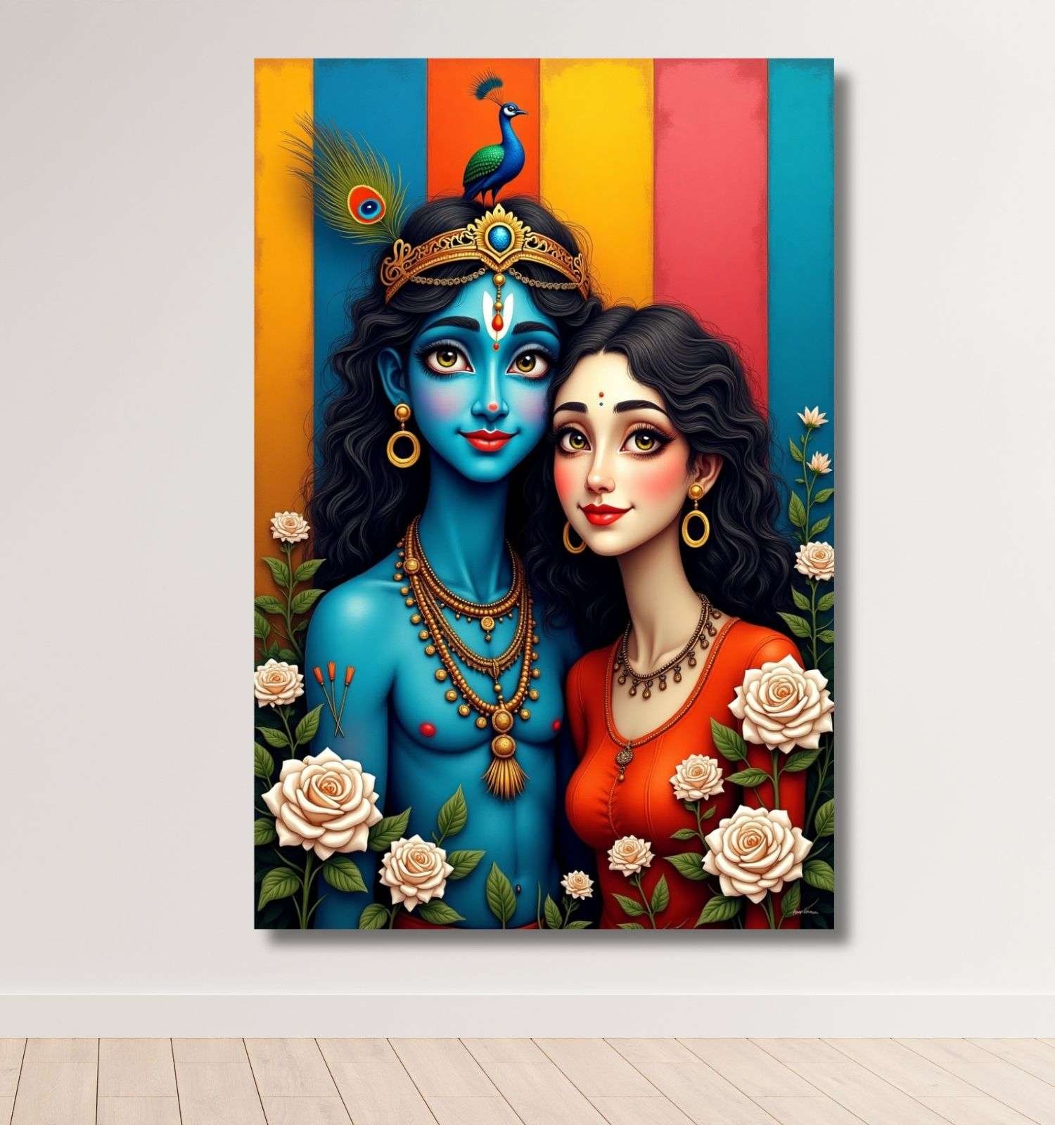 Radha Krishna love painting1