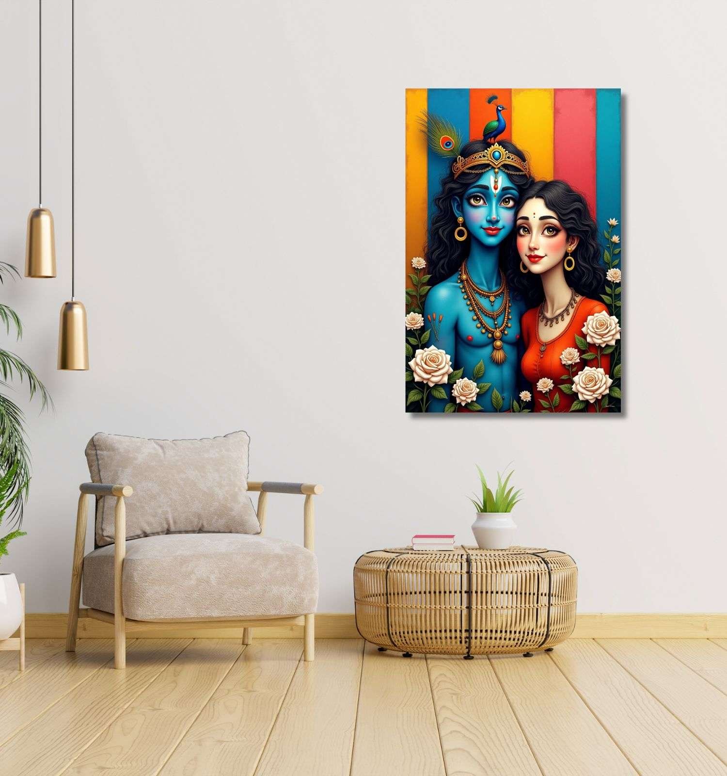 Radha Krishna love painting1