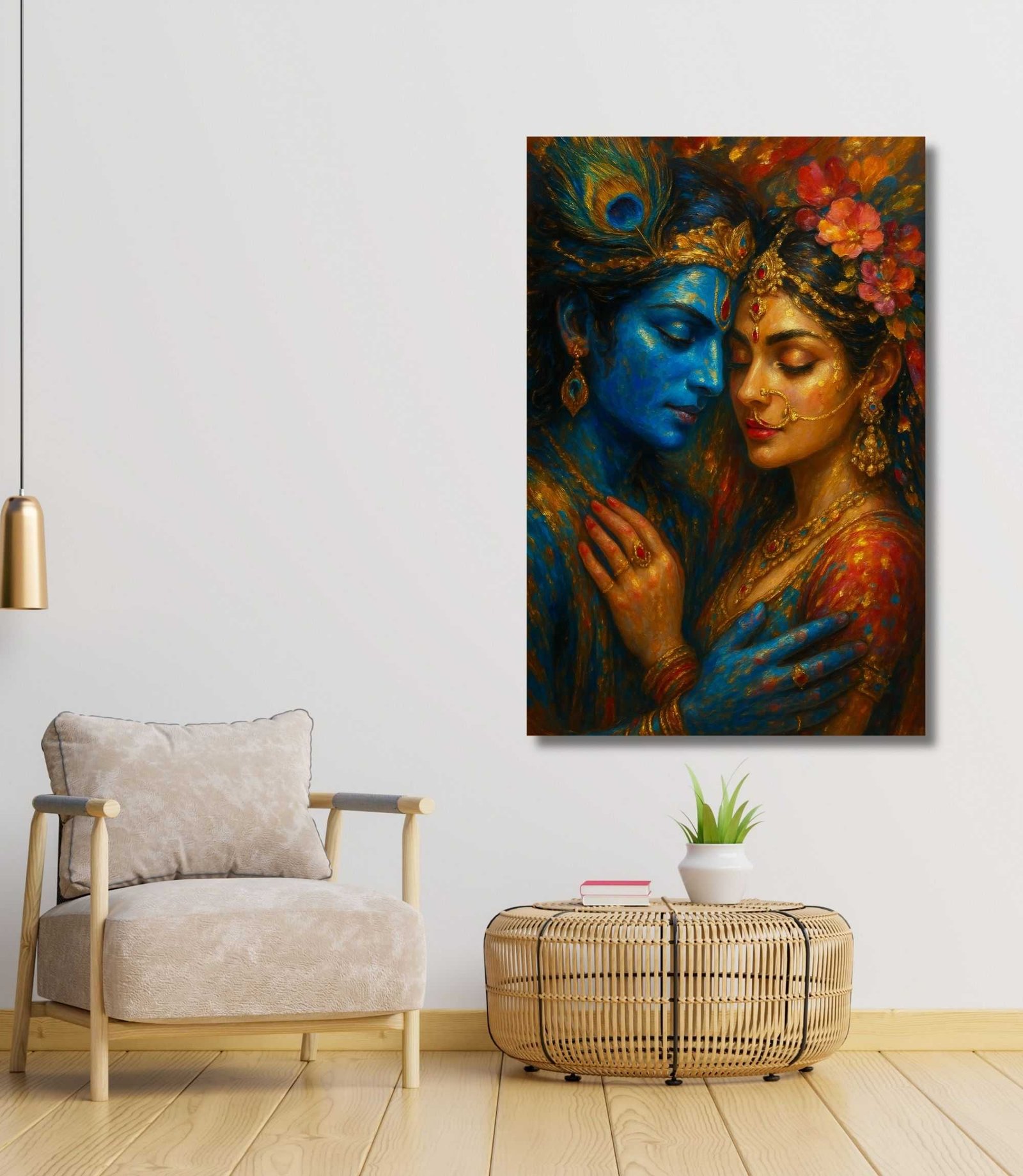 Radha Krishna wall art1