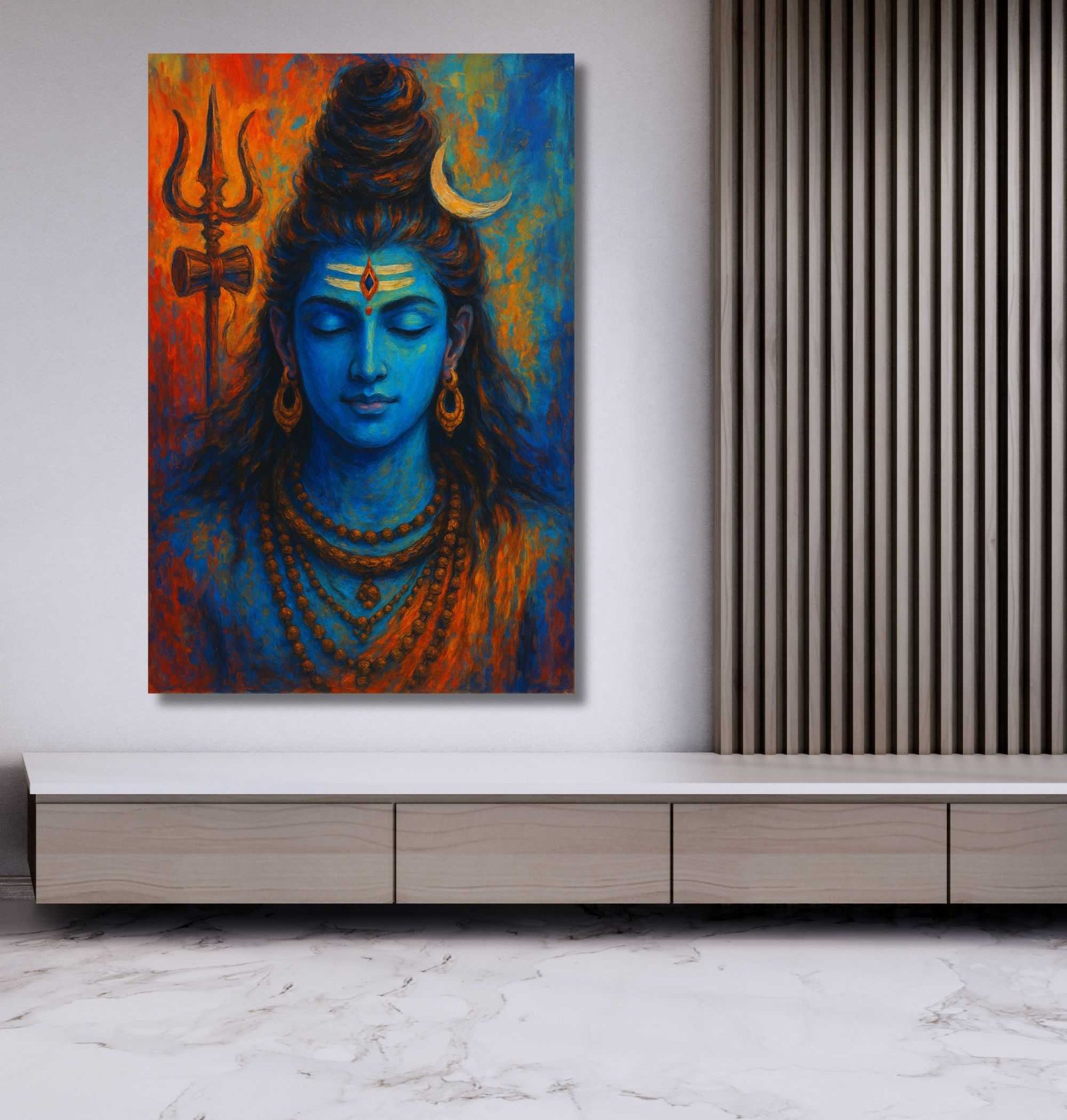 Shiv Ji Canvas Wall Painting By KunjCaart.com2