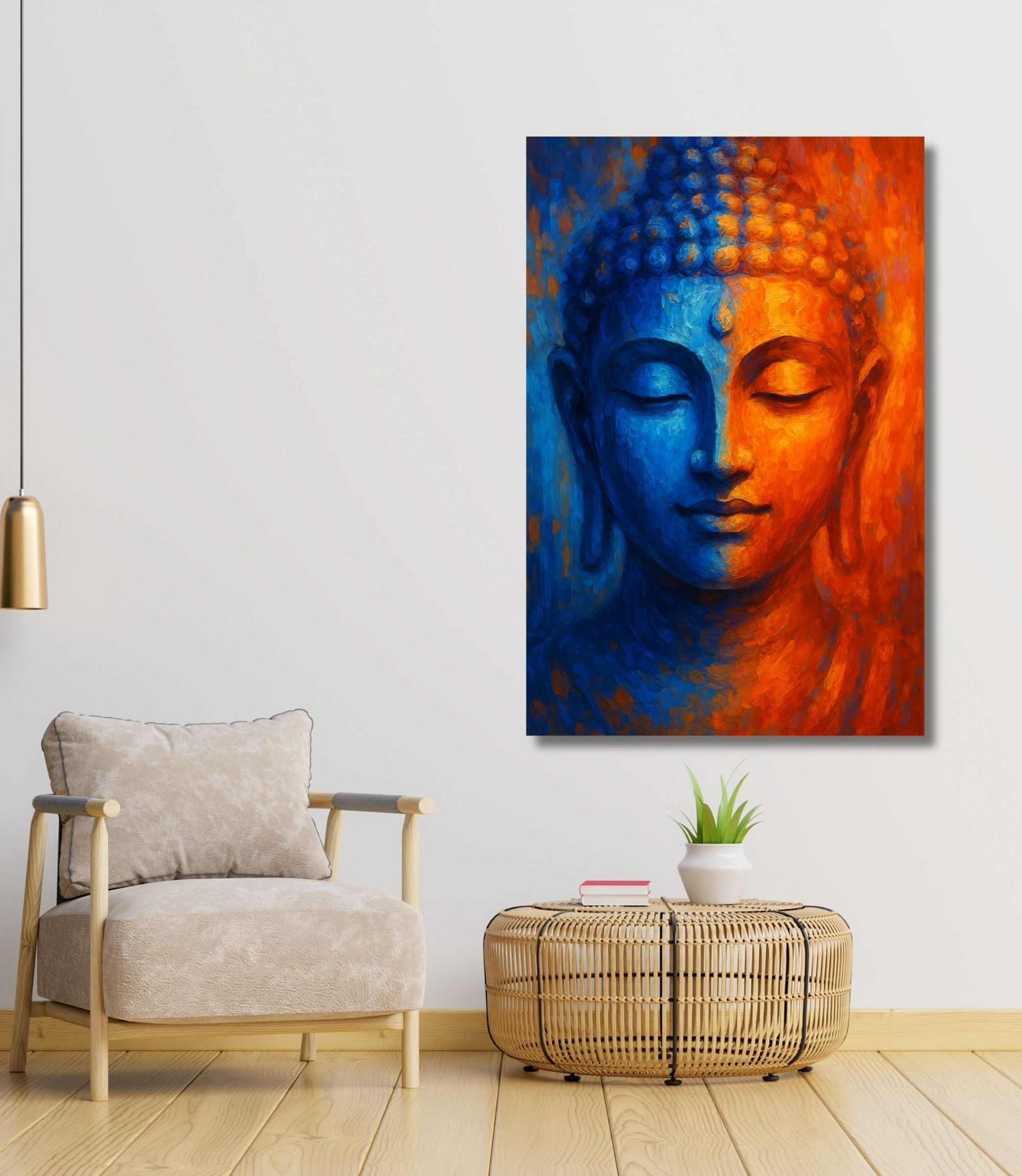 abstract buddha canvas wall painting1
