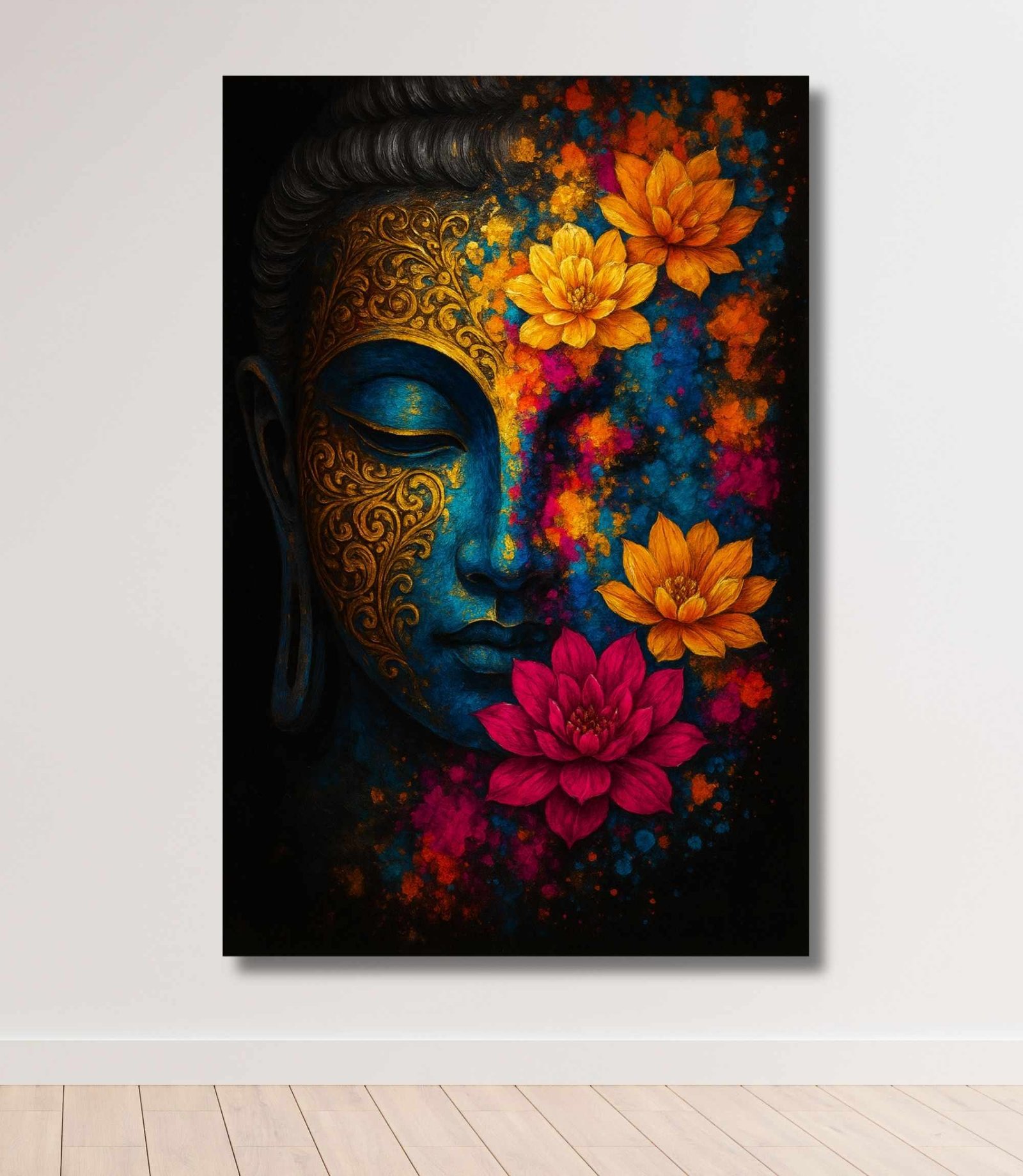 living room buddha wall painting1