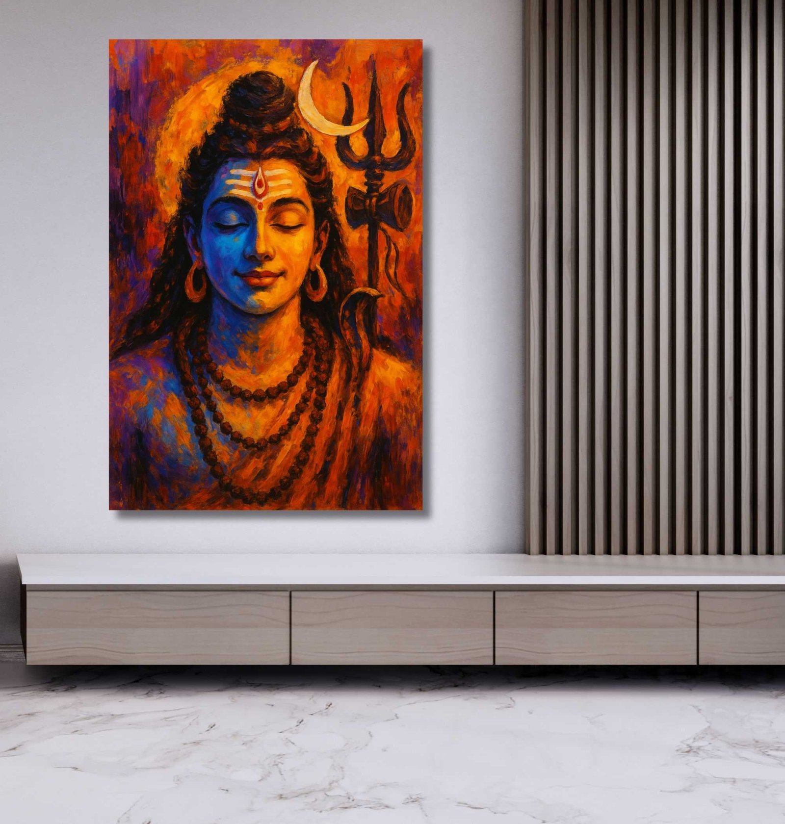 lord shiva canvas Wall painting1