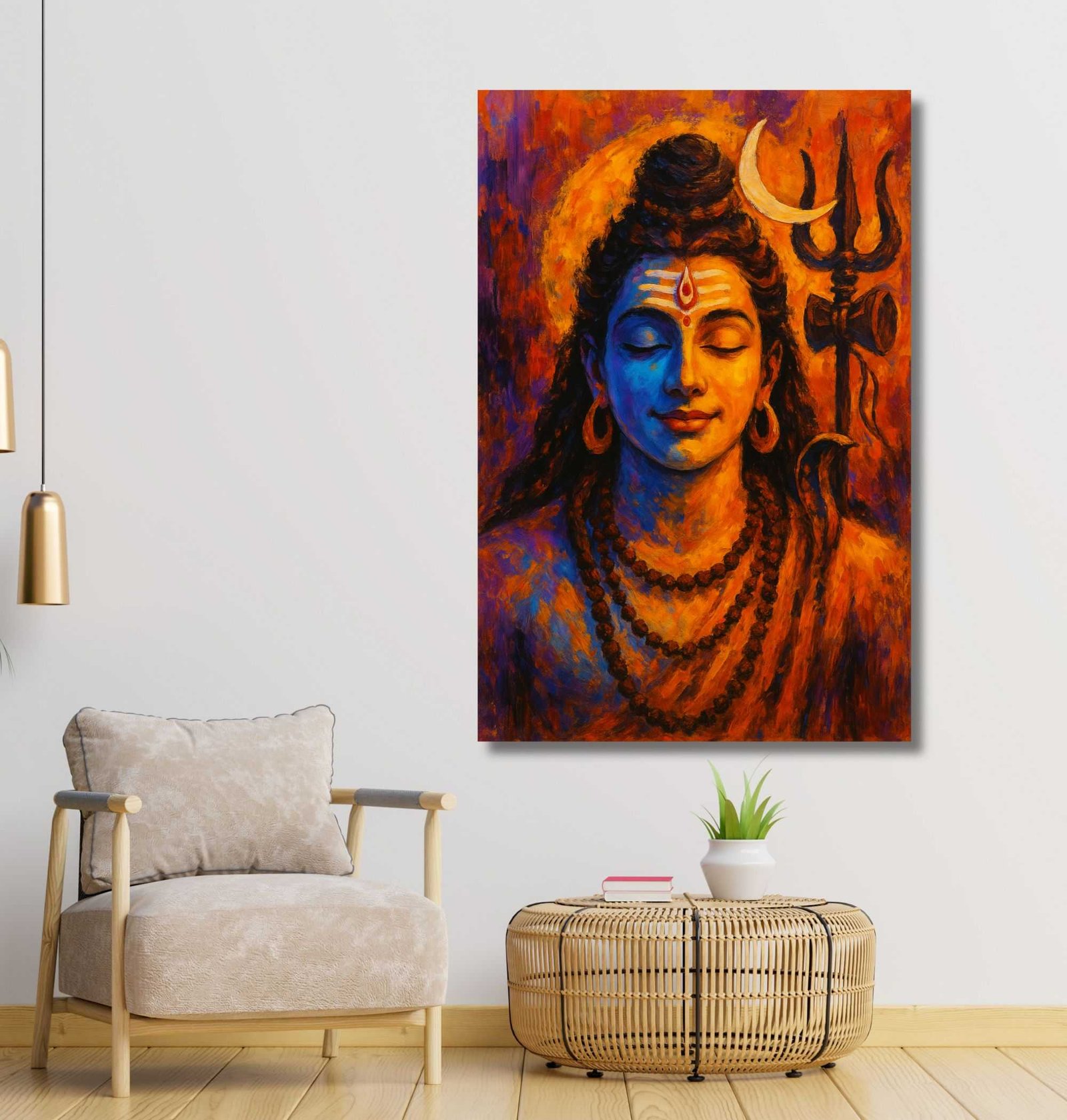 lord shiva canvas Wall painting1