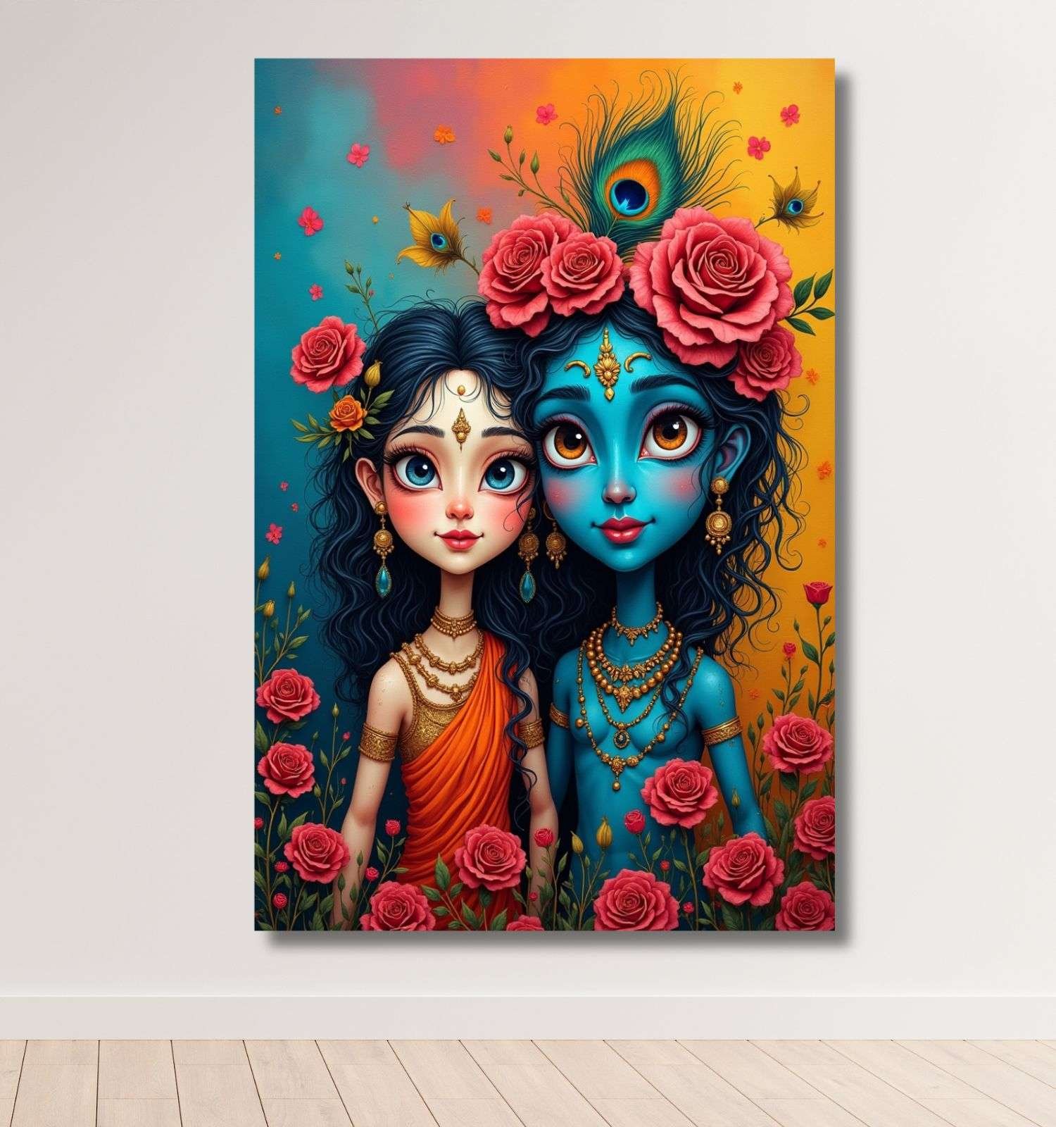 Decorative Radha Krishna canvas1
