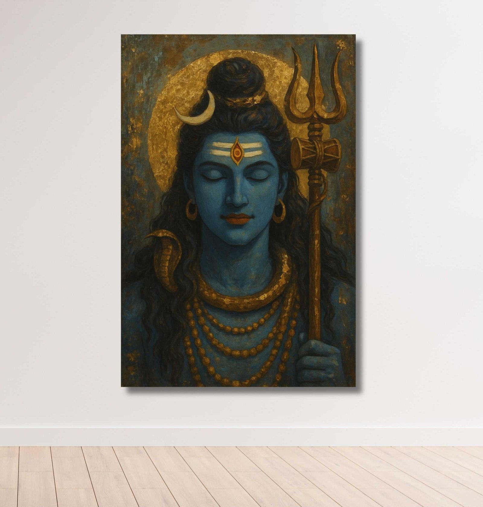 shiv canvas painting By Kunjcart2