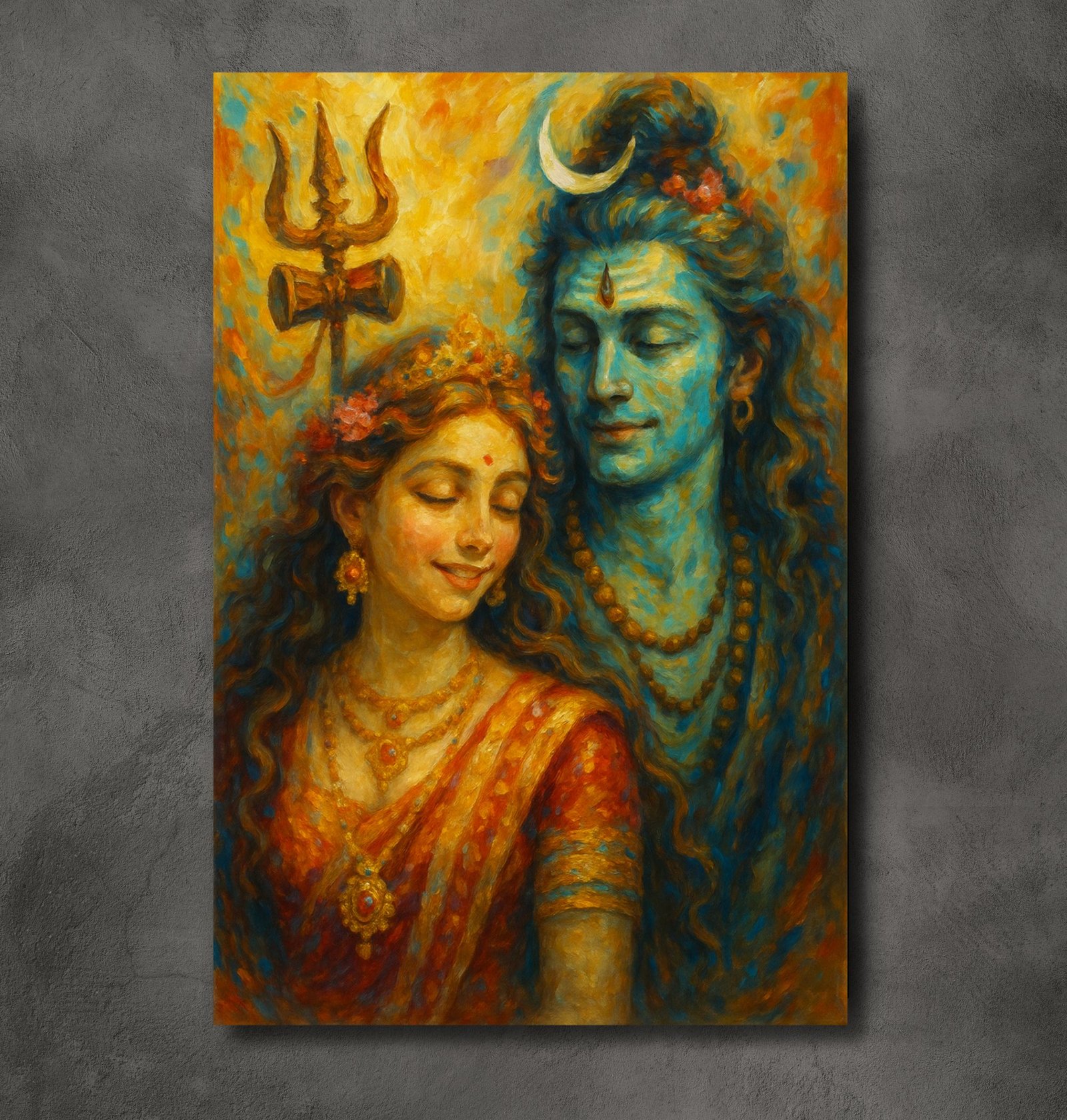 shiva parvati painting1