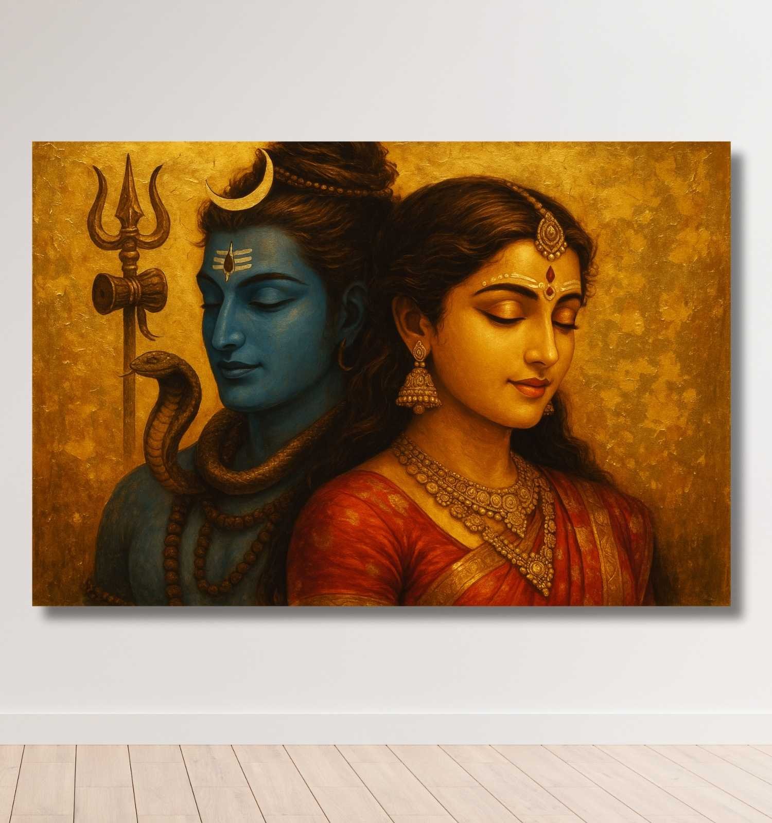 Modern Art Shiv Parvati Painting