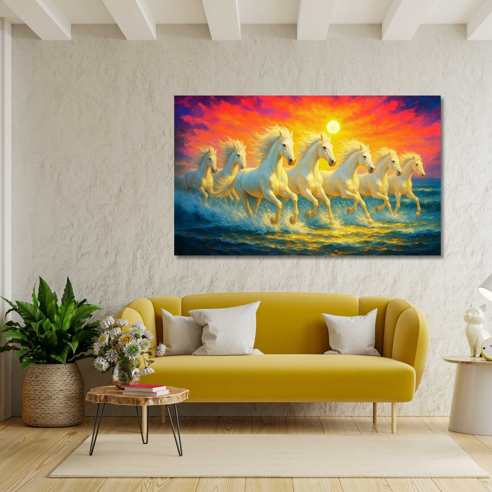 Seven Horses Vastu Painting Big Size1