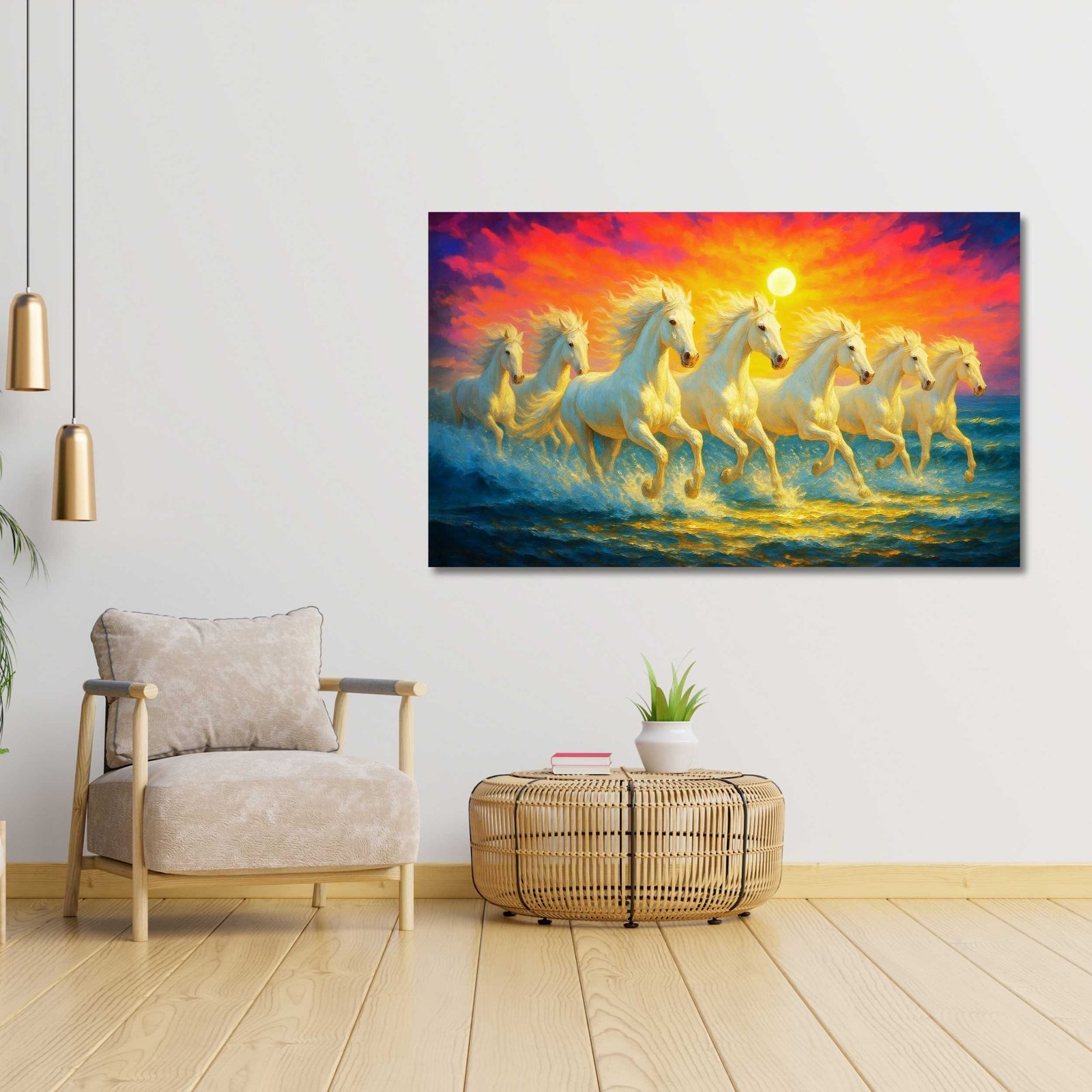 Seven Horses Vastu Painting Big Size1
