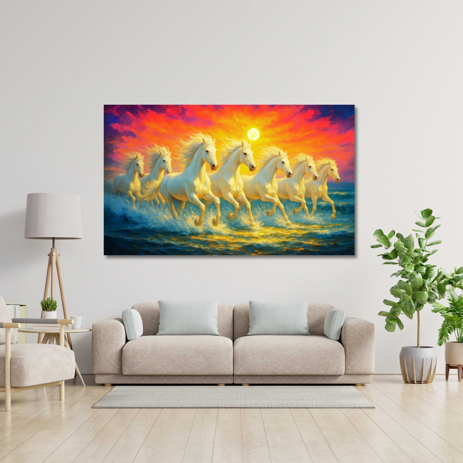 Seven Horses Vastu Painting Big Size1