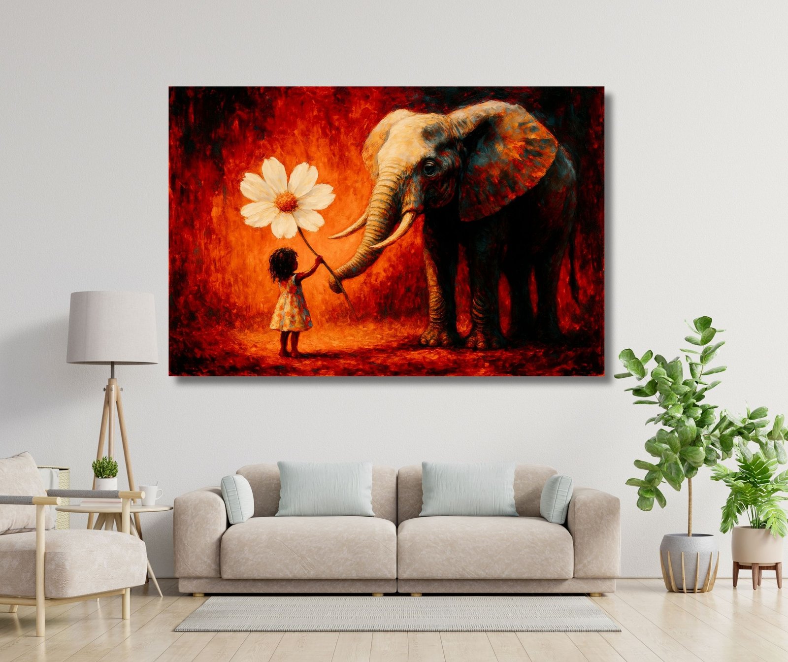 elephant painting for wall vastu2
