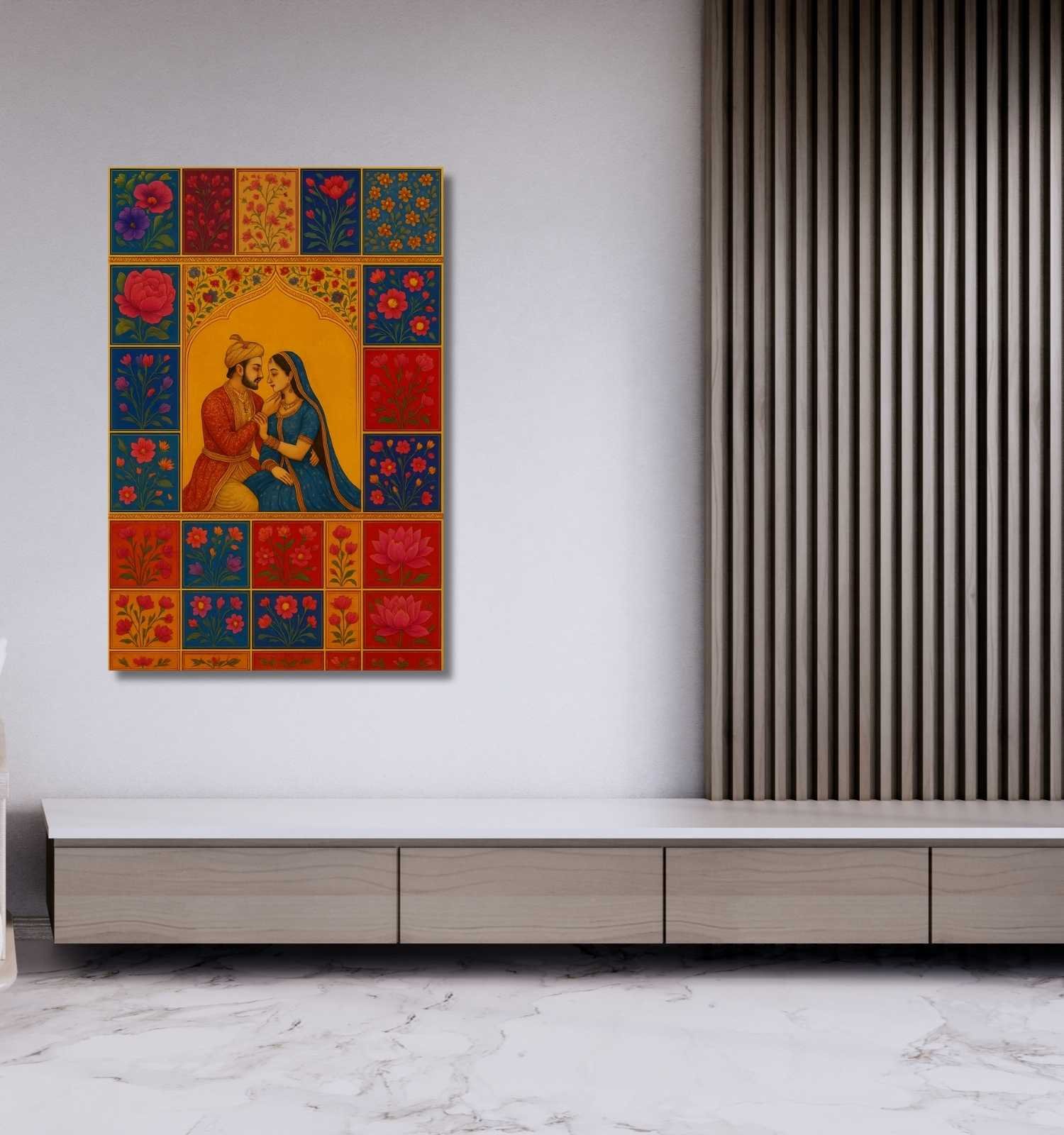 mughal king queen painting1