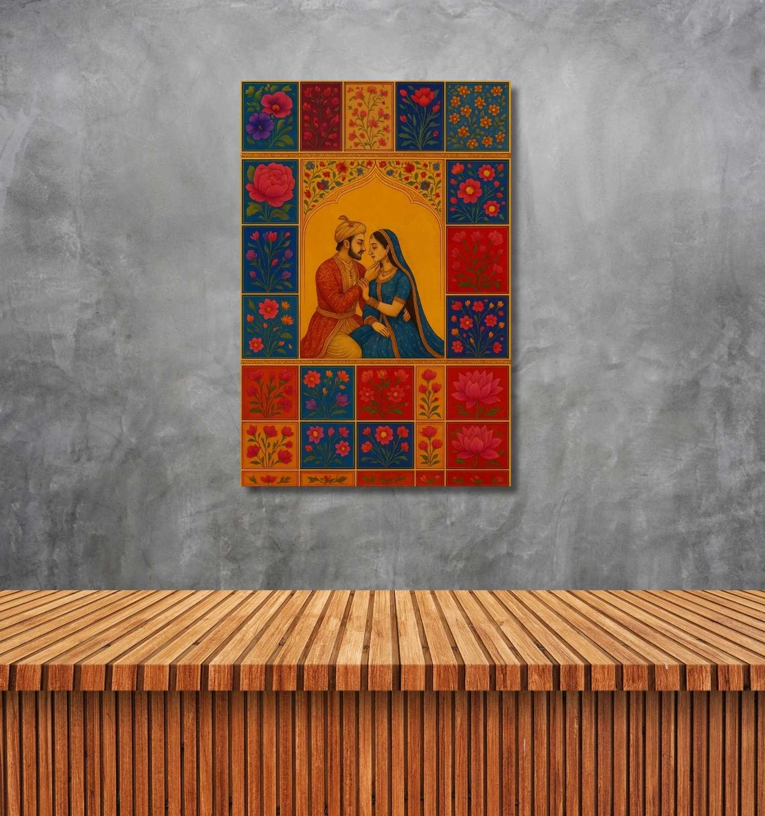 mughal king queen painting1